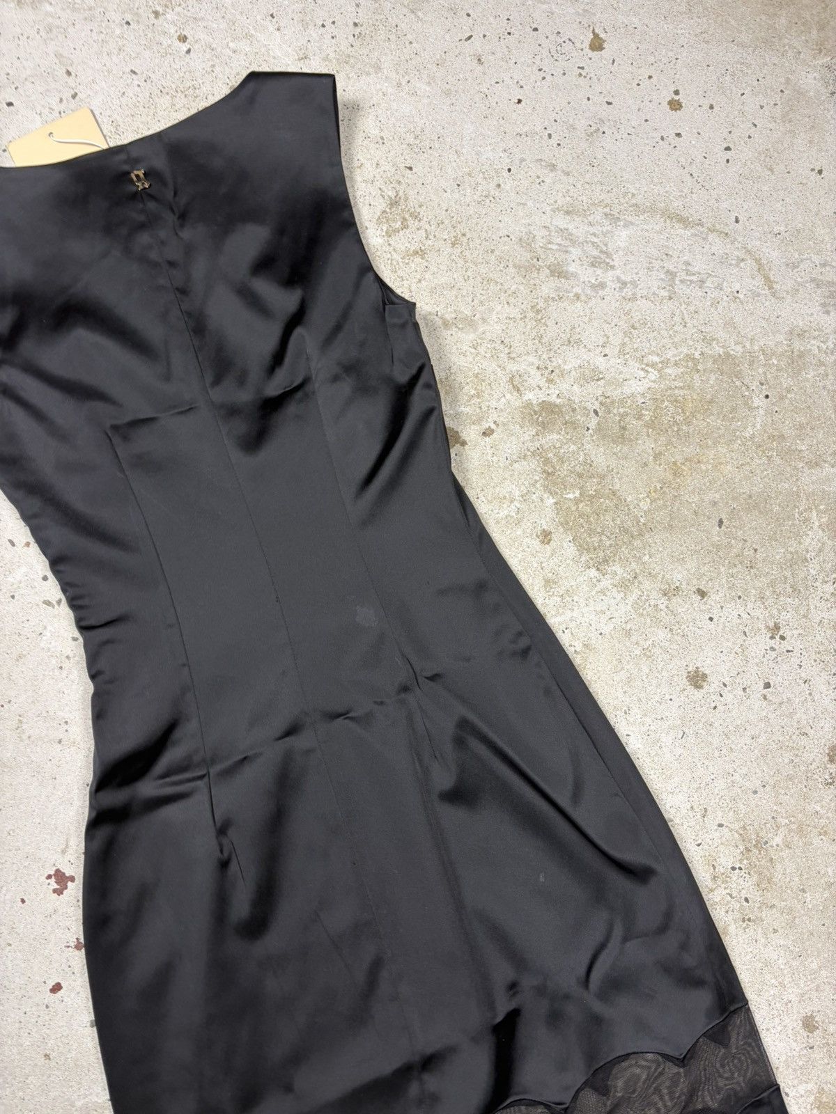 John Galliano John Galliano Black Midi Dress Lace Mesh Trims Size S / US 4 / IT 40 - 15 Thumbnail