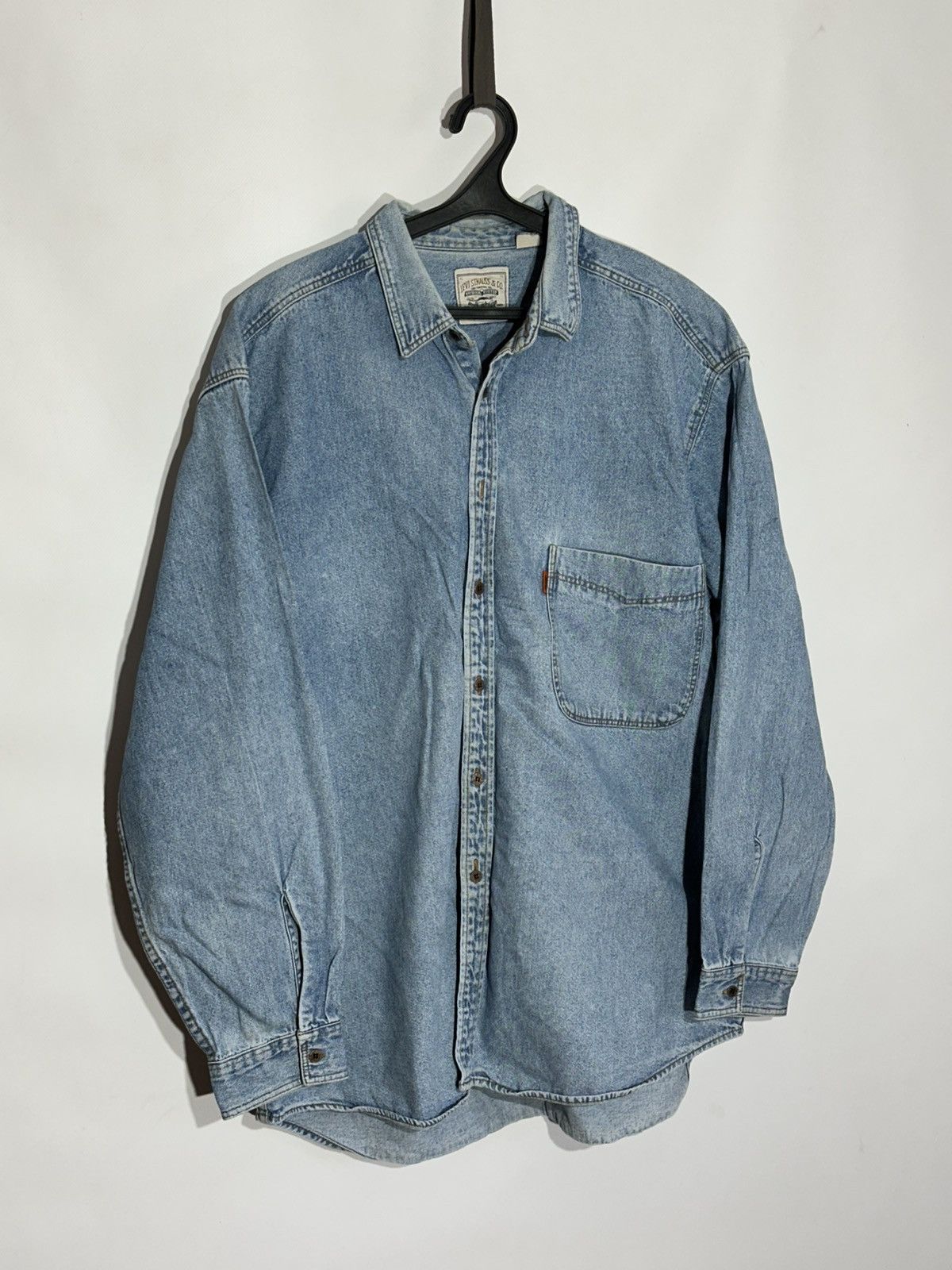 Levi's Vintage Clothing Vintage Levi’s Orange Tab Denim Shirt Size US XL / EU 56 / 4 - 1 Thumbnail