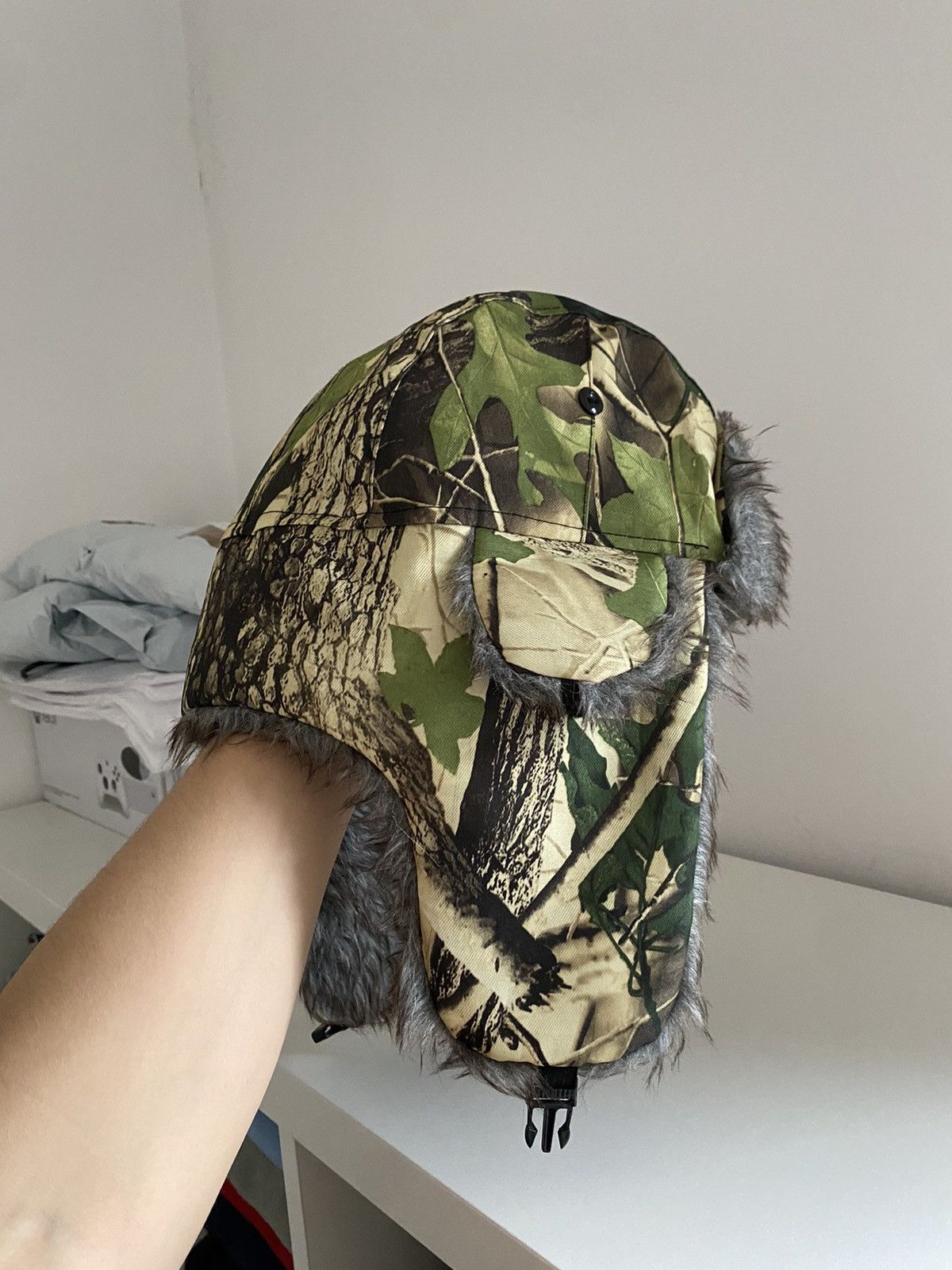 Vintage Vintage Ushanka Hat Mohair Camo Realtree Japanese Fuzzy Y2K Size ONE SIZE - 4 Thumbnail