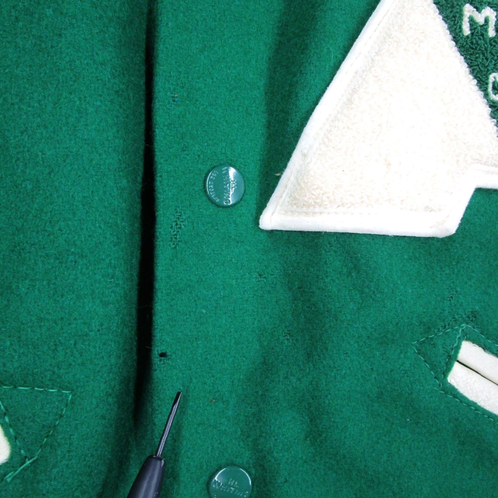 Vintage VINTAGE Whiting Los Angeles Varsity Letterman Jacket Green Wool Leather Mens 42 L Size US L / EU 52-54 / 3 - 7 Thumbnail
