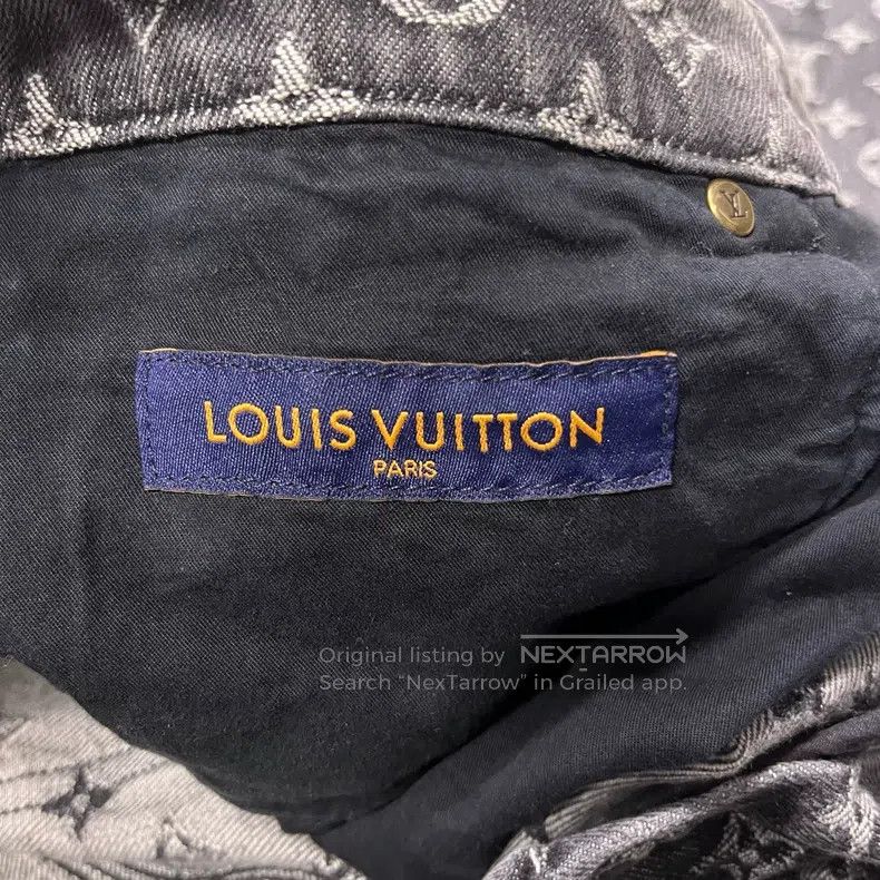 Louis Vuitton Louis Vuitton Logo Full Print Loose Jeans Size US 33 - 4 Thumbnail