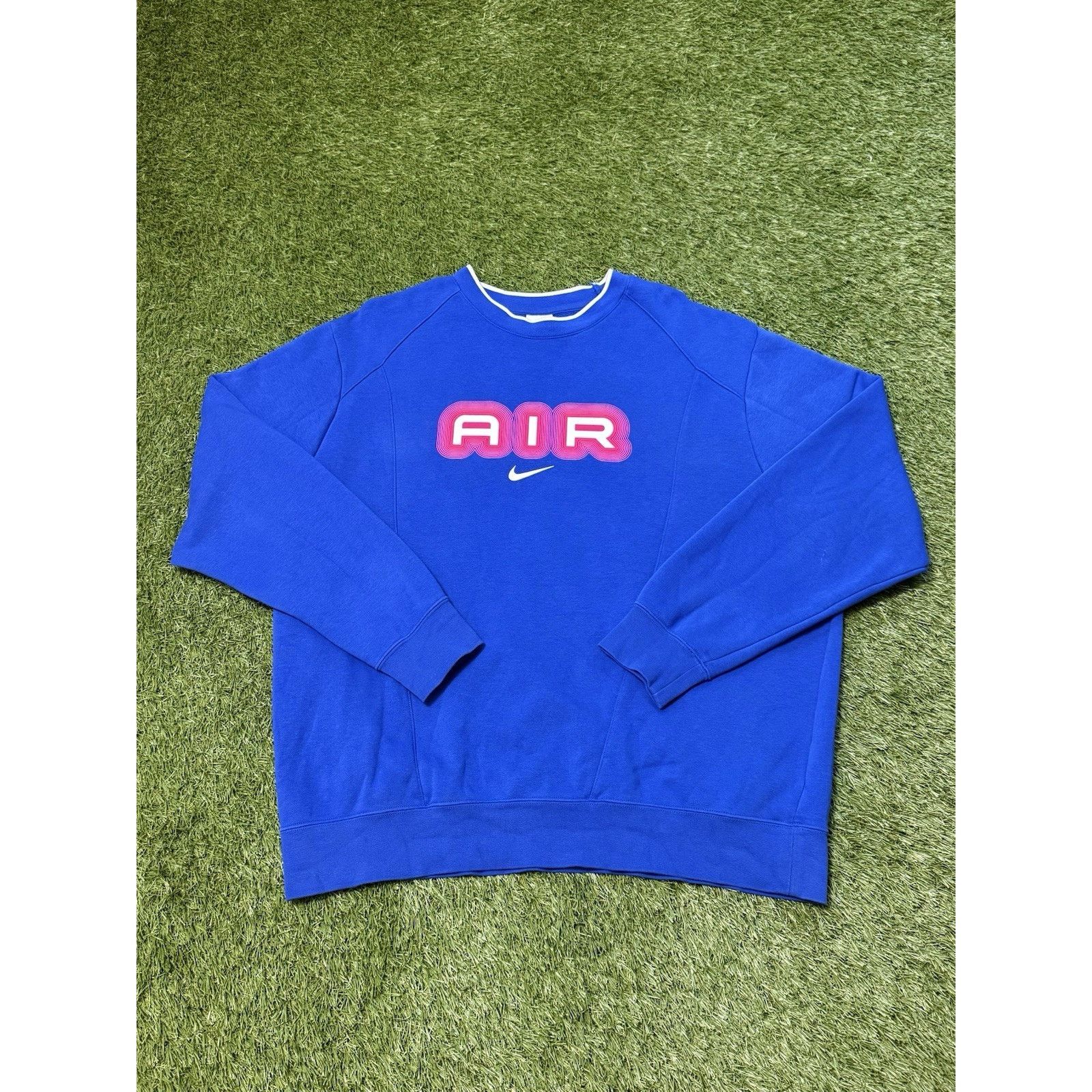 Nike Nike Center Swoosh Pullover Crew Neck Long Sleeve Blue XL Size US XL / EU 56 / 4 - 1 Thumbnail