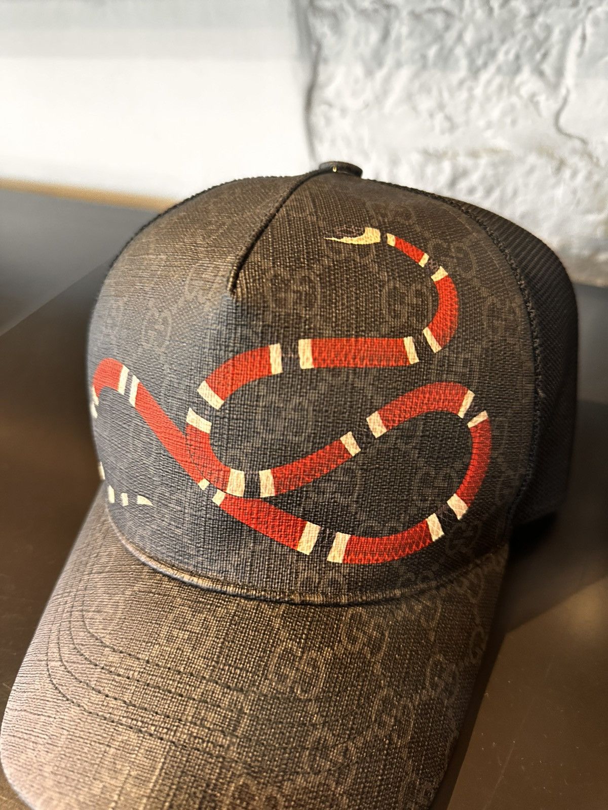 Gucci Gucci Kingsnake Print GG Baseball Hat black Size ONE SIZE - 3 Thumbnail