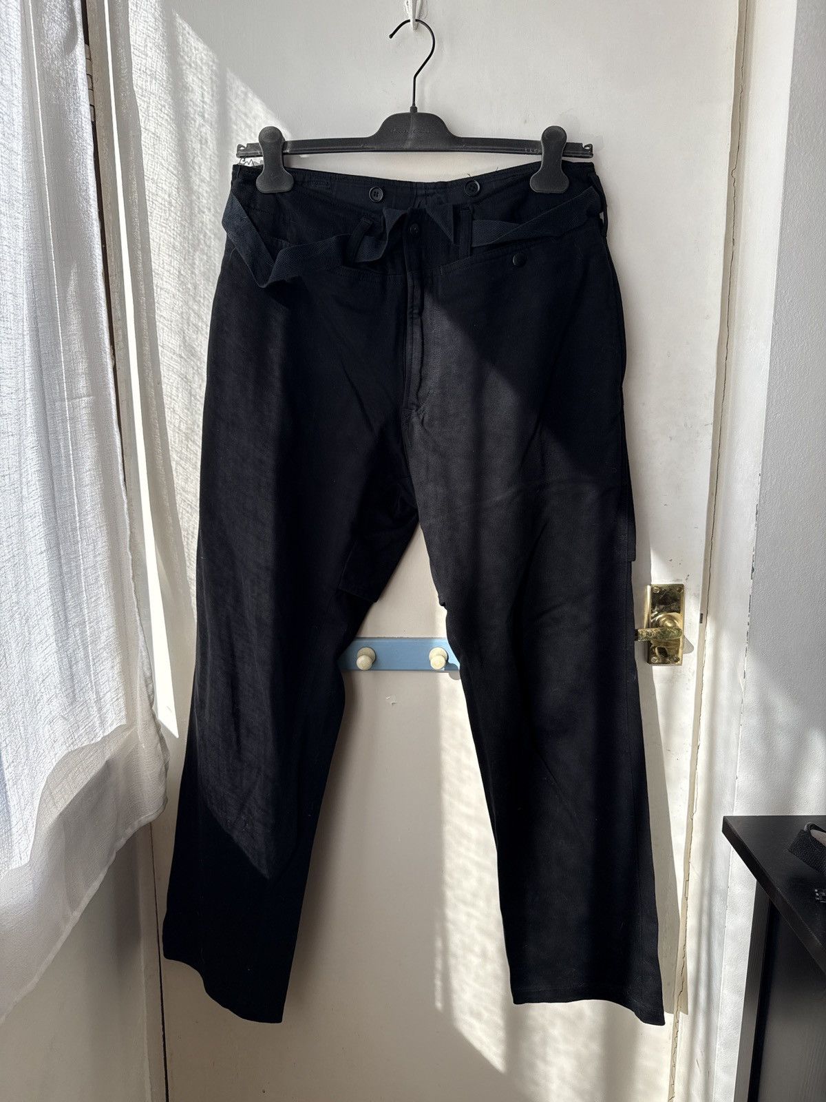 Yohji Yamamoto Yohji Yamamoto Pour Homme 100% cotton trousers Size US 33 - 1 Thumbnail