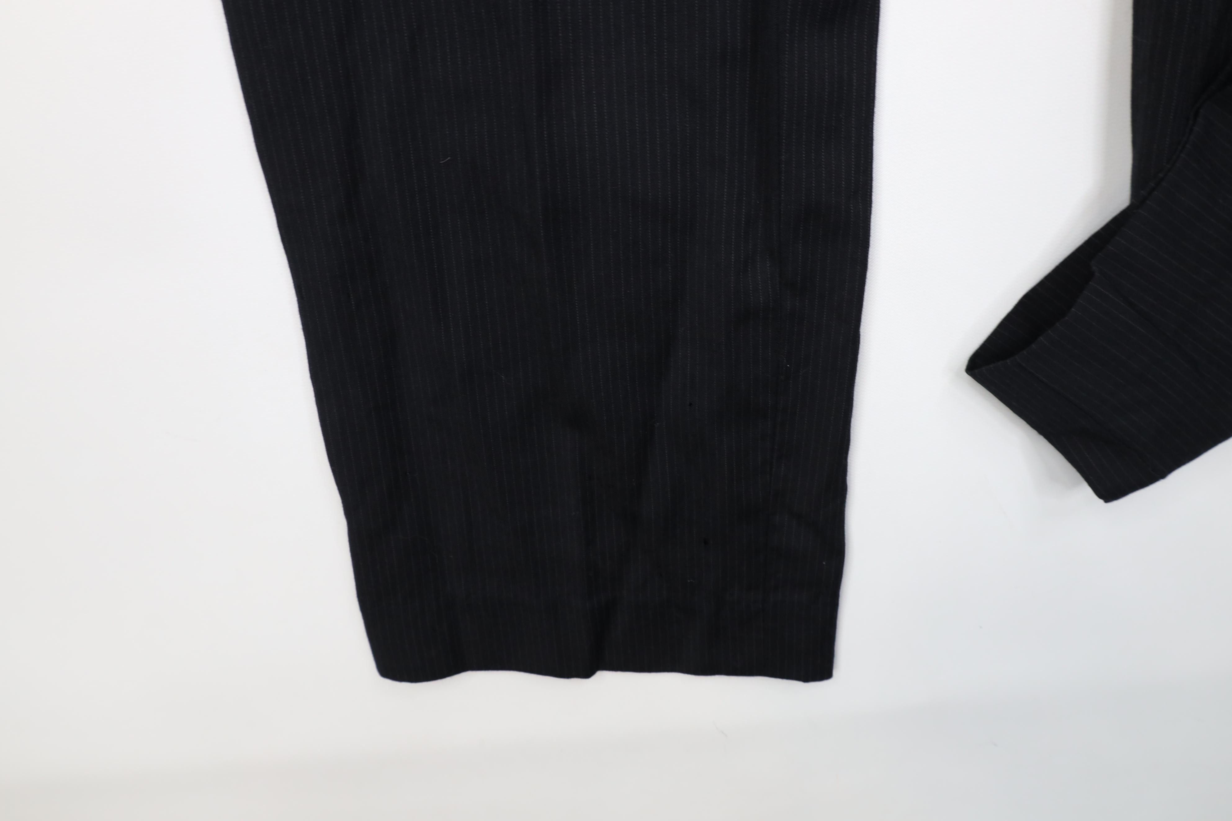 Vintage Vintage 90s Streetwear Pinstriped Wide Leg Chino Pants Size US 34 / EU 50 - 5 Thumbnail