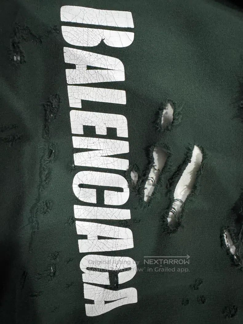 Balenciaga Balenciaga Hole Logo Letter Printed Hoodie Size US M / EU 48-50 / 2 - 5 Thumbnail
