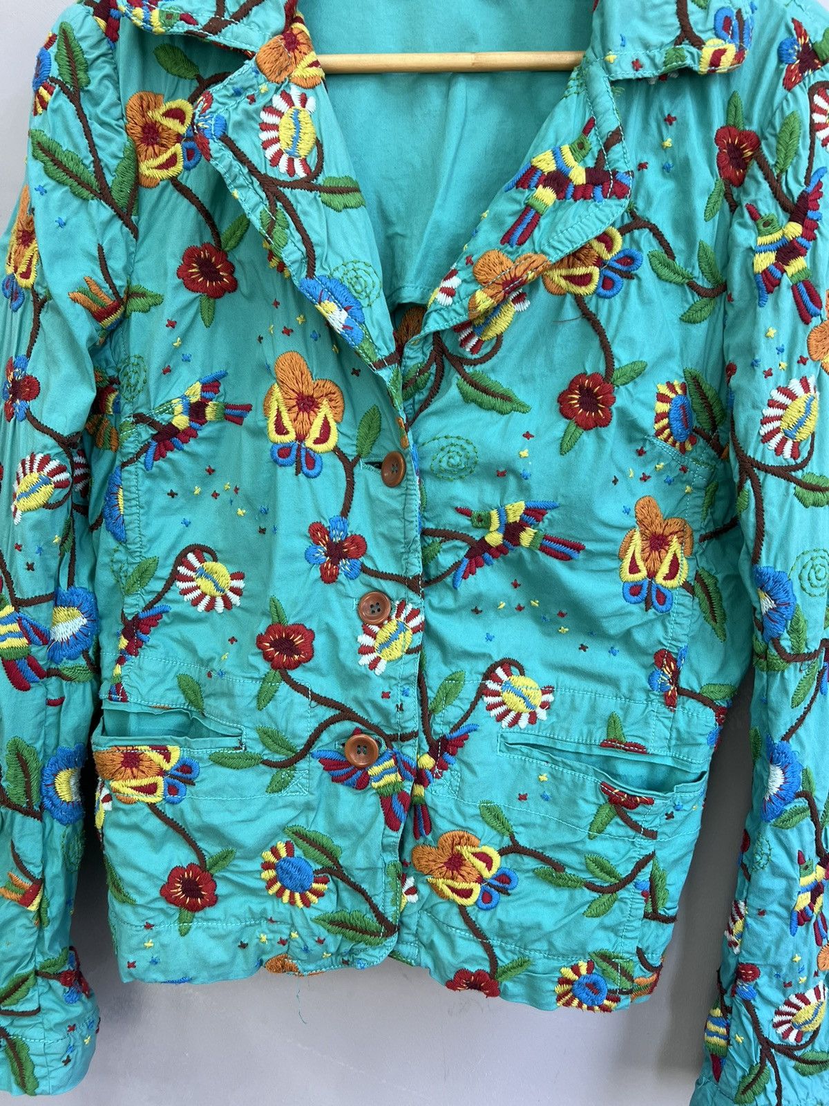 Johnny Was × Vintage Biya by Johnny Was cotton Blazer made in USA floral Size S / US 4 / IT 40 - 4 Thumbnail