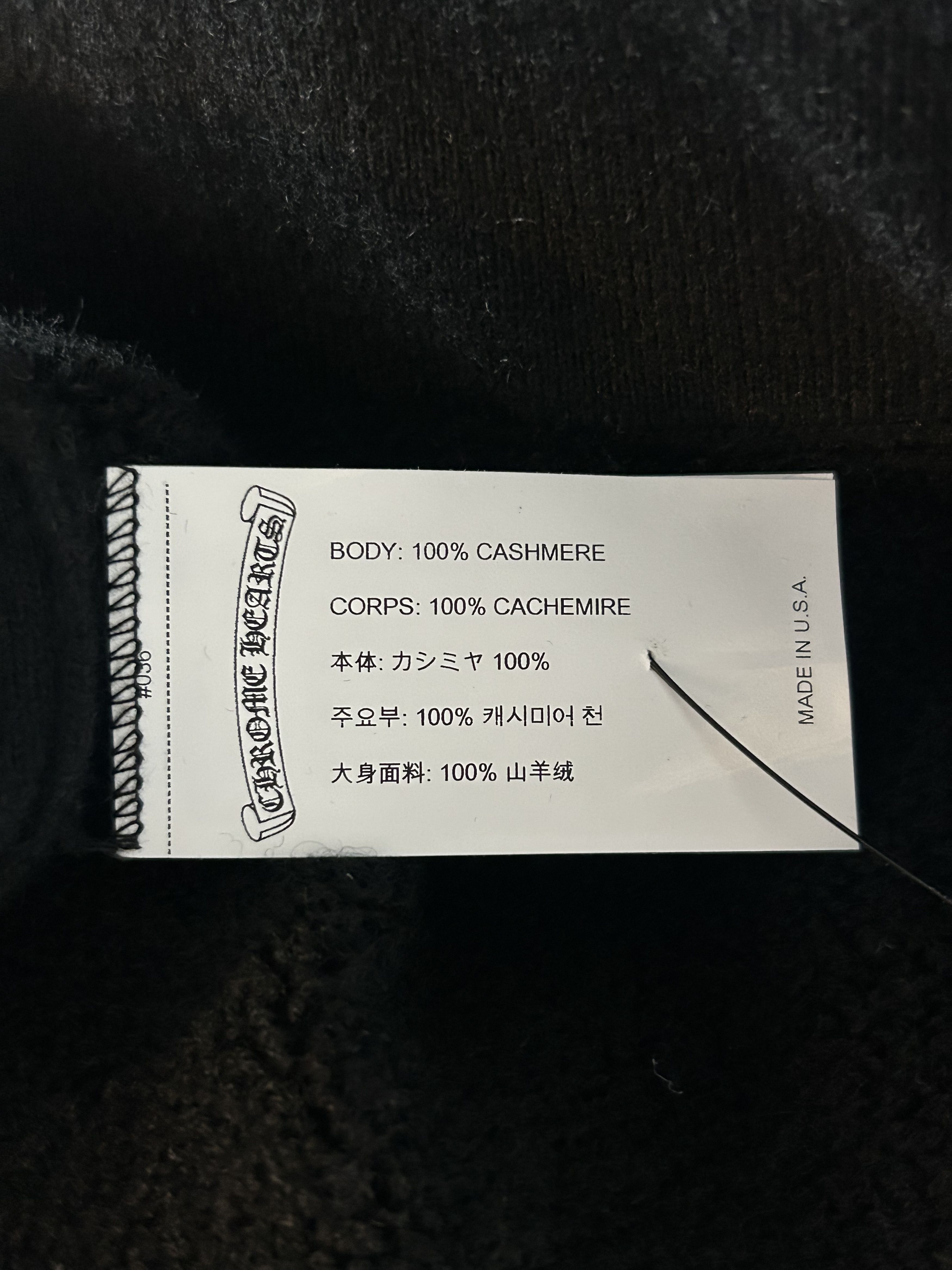 Chrome Hearts Black & White Floral Embroidered Cashmere Sweatpants Size US 34 / EU 50 - 4 Thumbnail