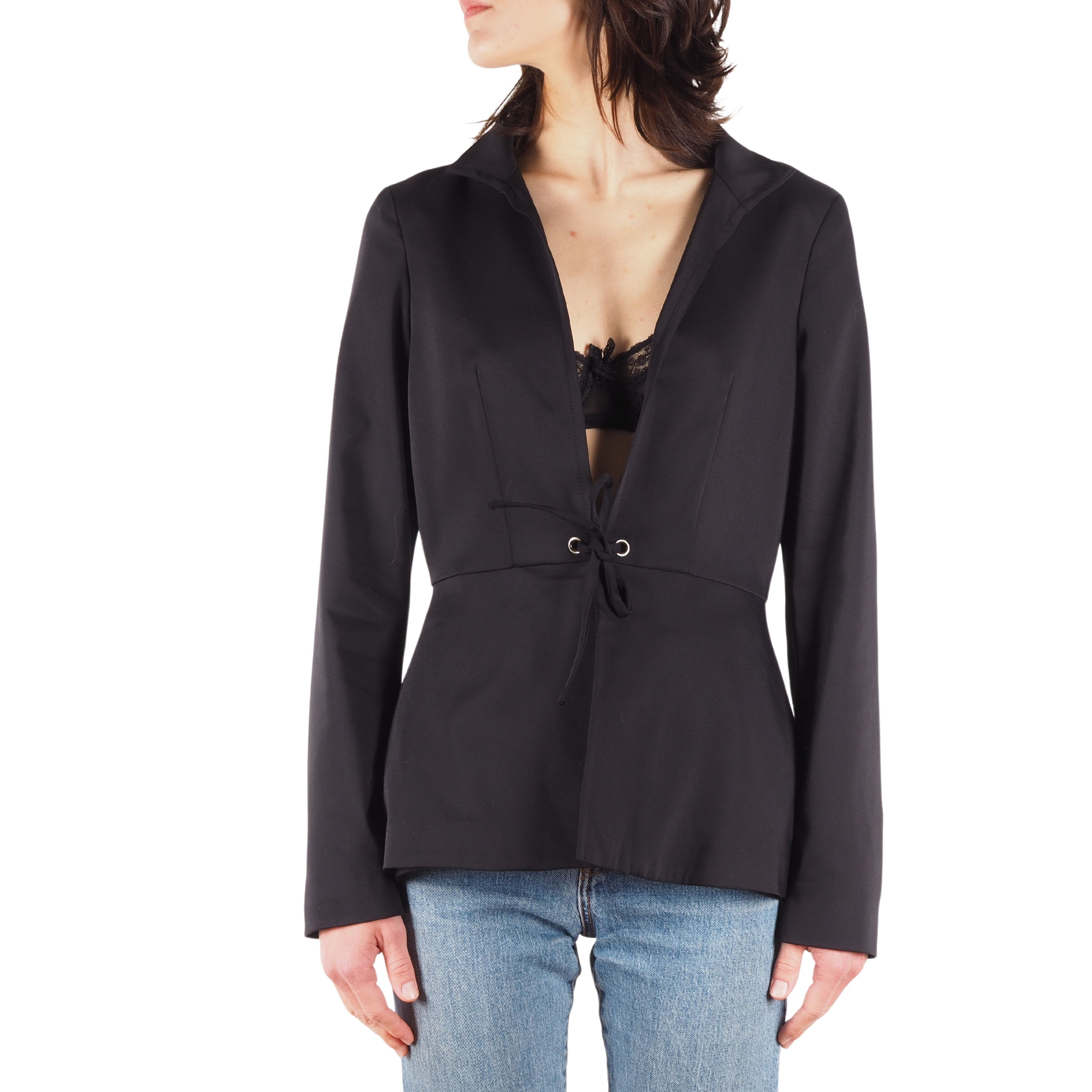 Sarah Pacini Sarah Pacini Avantgarde Black Jacket Size M / US 6-8 / IT 42-44 - 1 Thumbnail