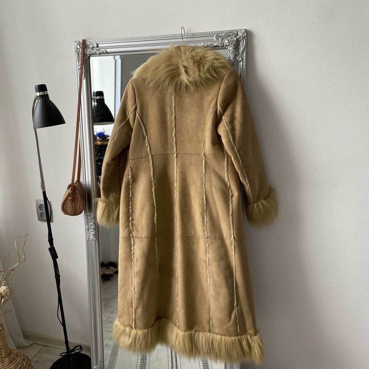 Miss Sixty Vintage 2000s Faux Fur Coat Maxi Y2K Grunge Penny Lane Size S / US 4 / IT 40 - 4 Thumbnail