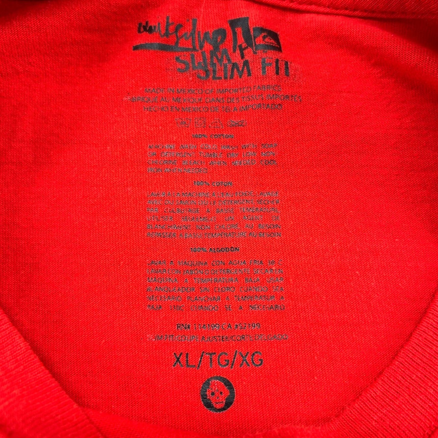 Quiksilver VINTAGE Quicksilver Shirt Mens XL Red Graphic Spellout Slim Fit Cyber Skater Y2K Size US XL / EU 56 / 4 - 2 Thumbnail