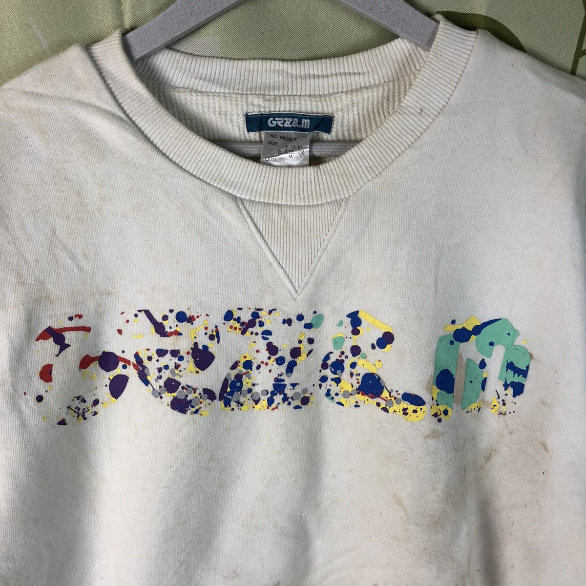 Japanese Brand × Vintage GRZ & M White vintage Sweatshirt #7428 Size US S / EU 44-46 / 1 - 10 Thumbnail