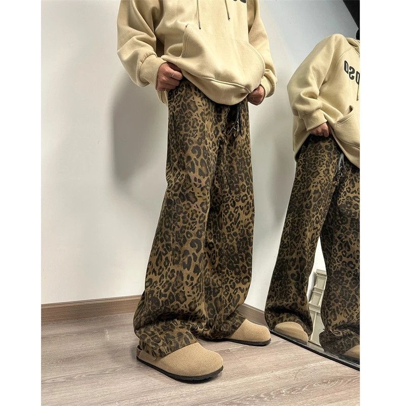 Japanese Brand × Vintage Leopard Denim Mens Pants Size US 31 - 1 Thumbnail