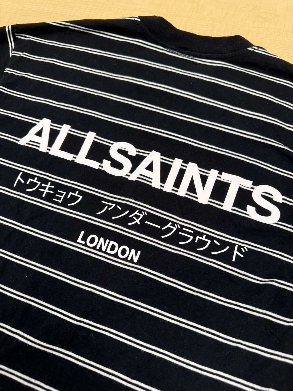 Allsaints Allsaints Underground Logo Striped T-Shirt Size US S / EU 44-46 / 1 - 2 Thumbnail