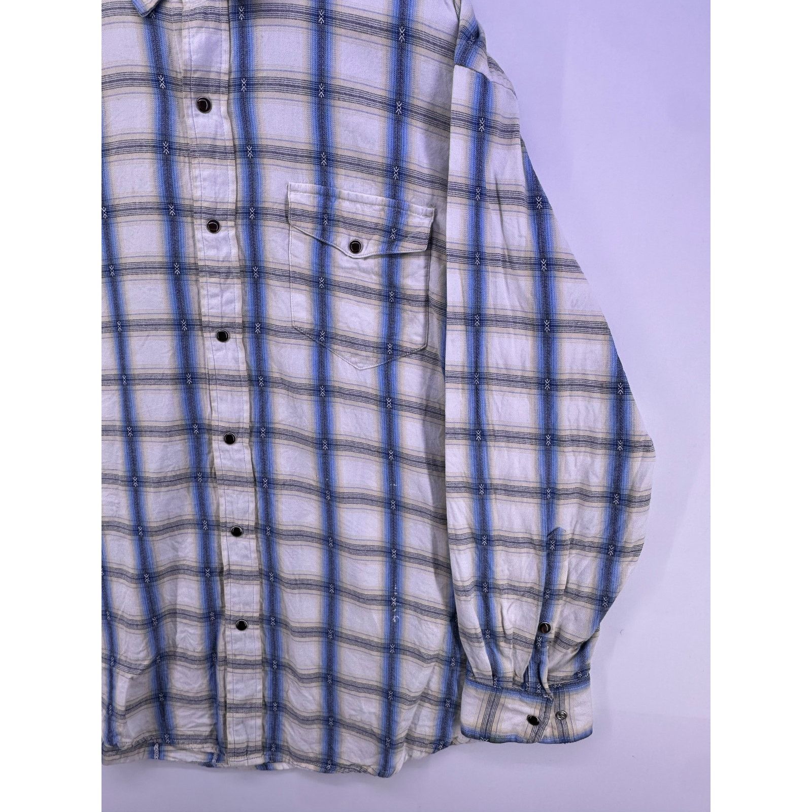 Orvis Orvis Western Shirt Blue/White Button Down Shirt Size XL Size US XL / EU 56 / 4 - 5 Thumbnail