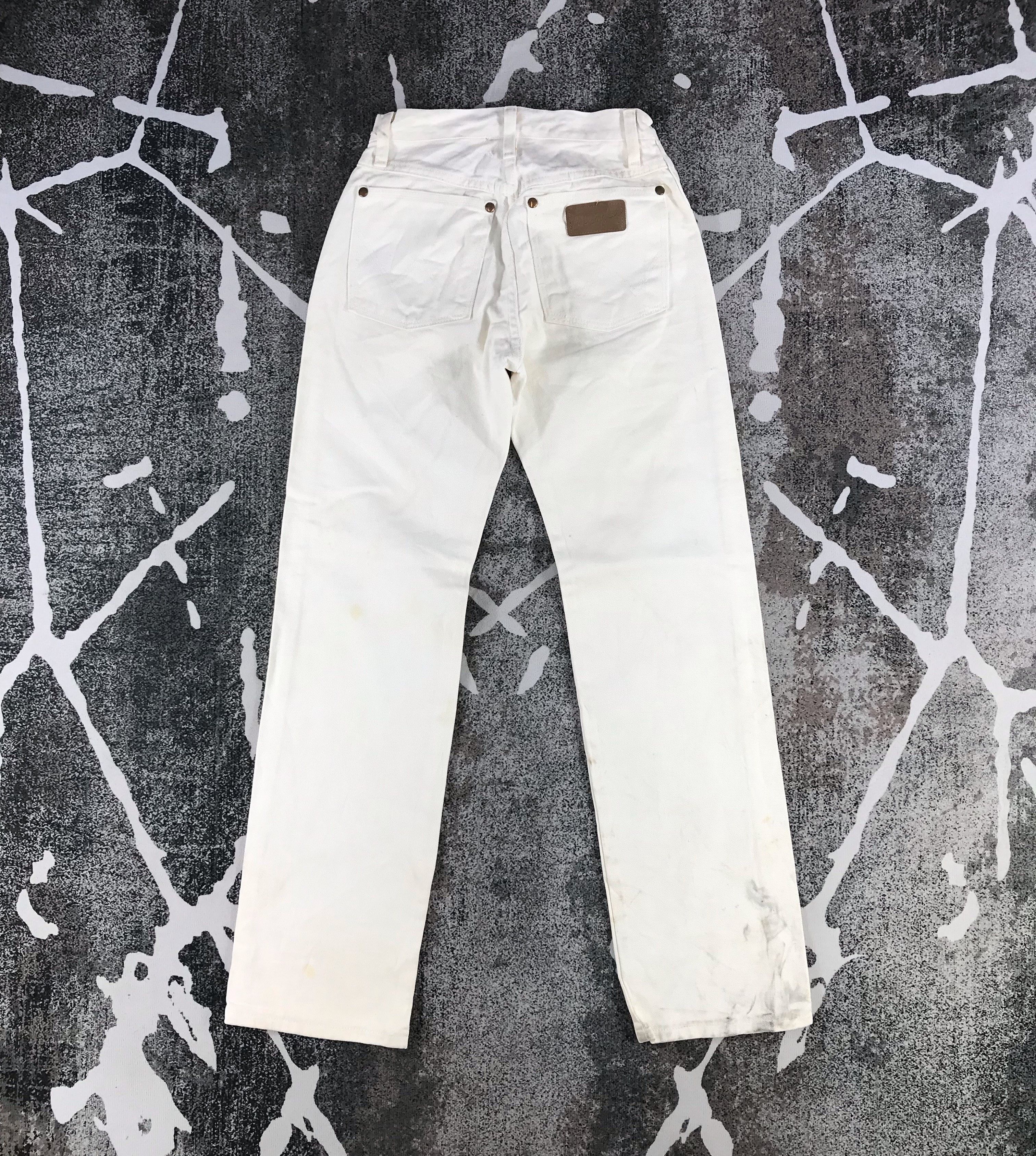 Vintage Vintage Wrangler Jeans Dirty White High Waist Denim KJ1072 Size 24" / US 00 / IT 34 - 2 Thumbnail