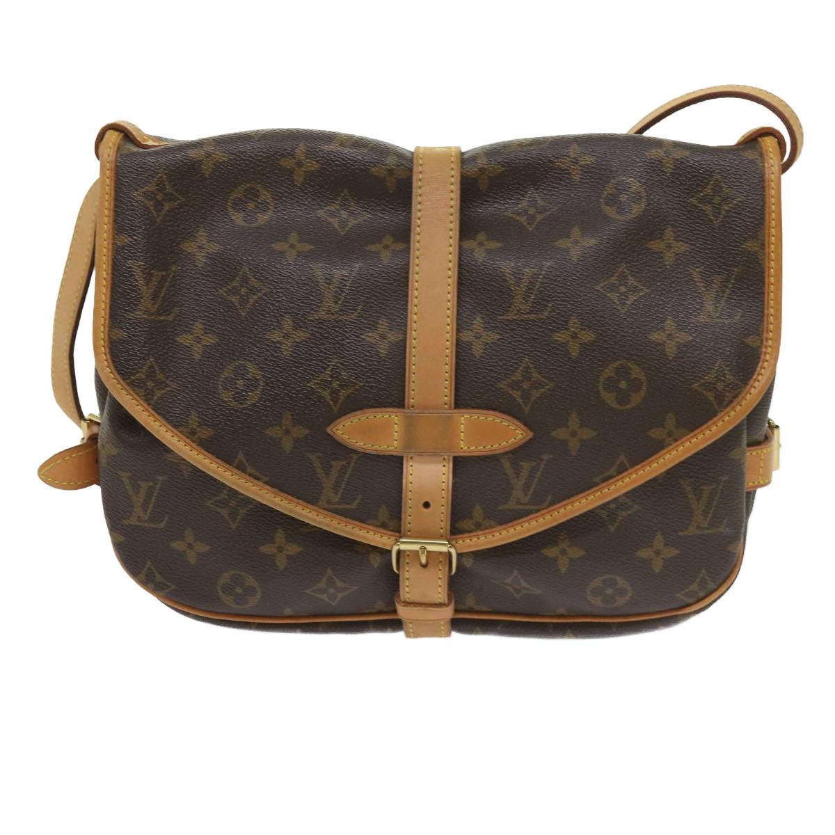 Louis Vuitton Saumur 30 Brown Canvas Shoulder Bag (Pre-Owned) Size ONE SIZE - 1 Thumbnail