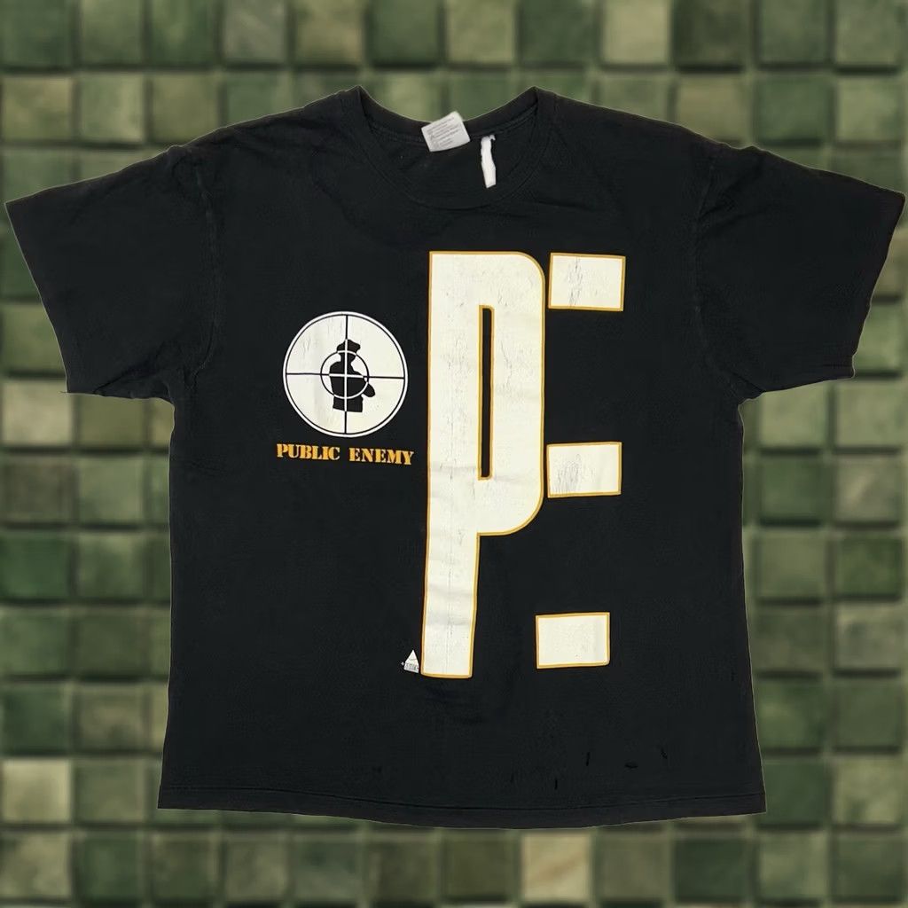 Hanes VINTAGE Public Enemy Rap Tee XL Dry Rot As Is Can Be Worn 90s Rare Display Item Hanes Black Size US XL / EU 56 / 4 - 1 Thumbnail