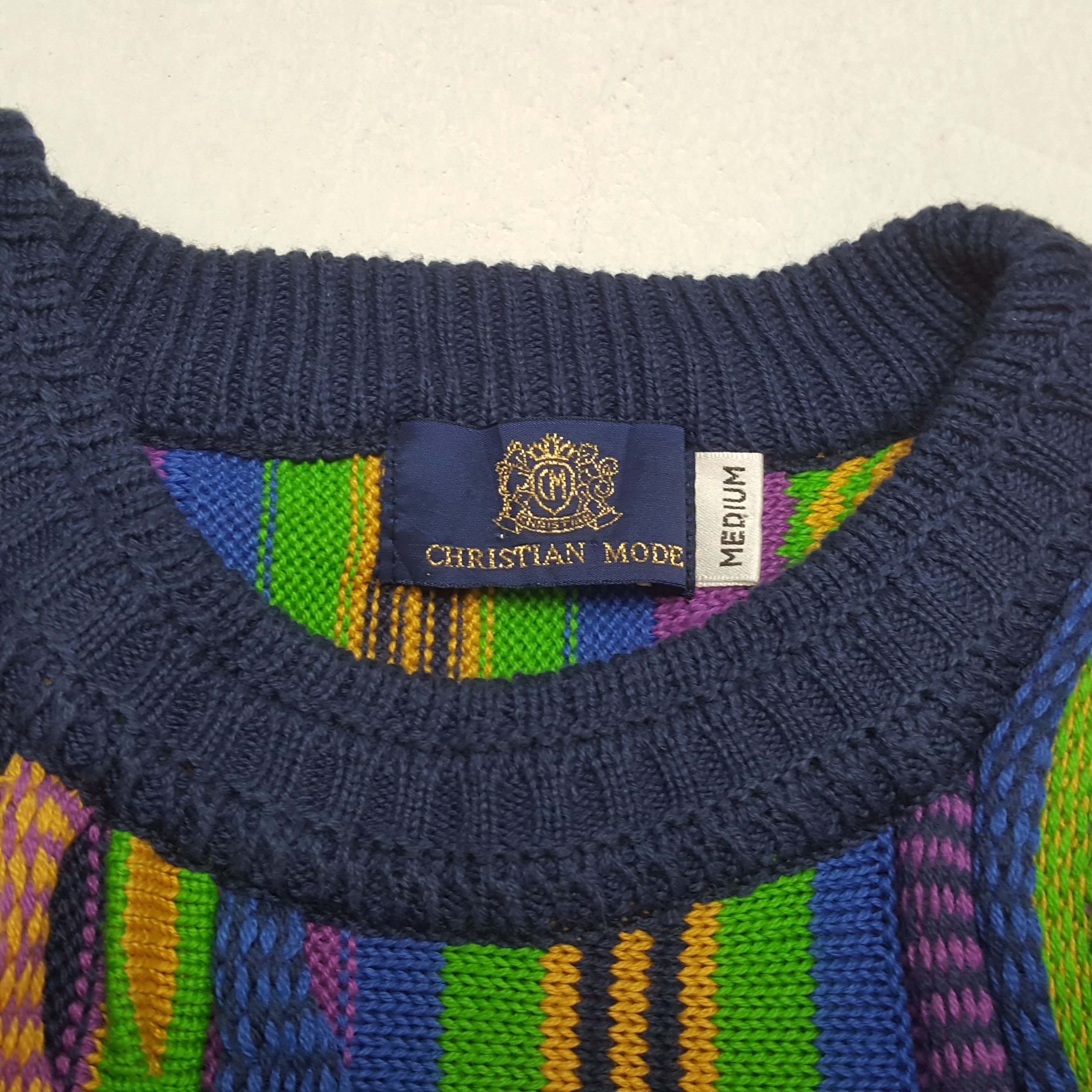 Vintage CHRISTIAN MODE Nice Design Knitwear Sweatshirt Size US S / EU 44-46 / 1 - 9 Thumbnail