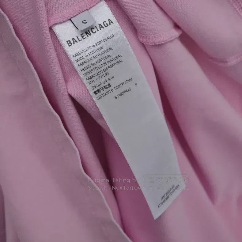Balenciaga Balenciaga Pink splatter logo short-sleeved Size US S / EU 44-46 / 1 - 5 Thumbnail