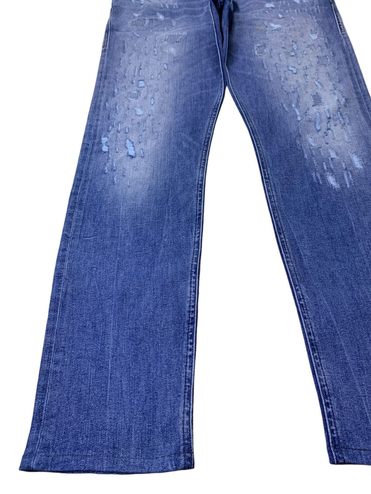 Diesel SALES🔥Vintage Diesel Patched Distressed Slim Fit Jeans Size US 35 - 6 Thumbnail