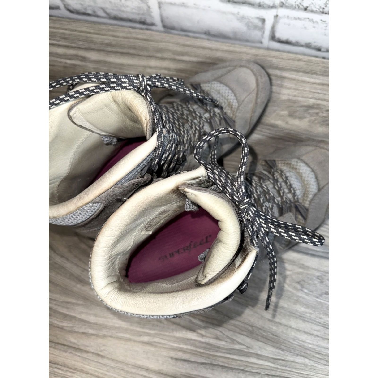LOWA LOWA Boots Womens Gray Suede Hiking ITALY Size US 8 / IT 38 - 6 Thumbnail