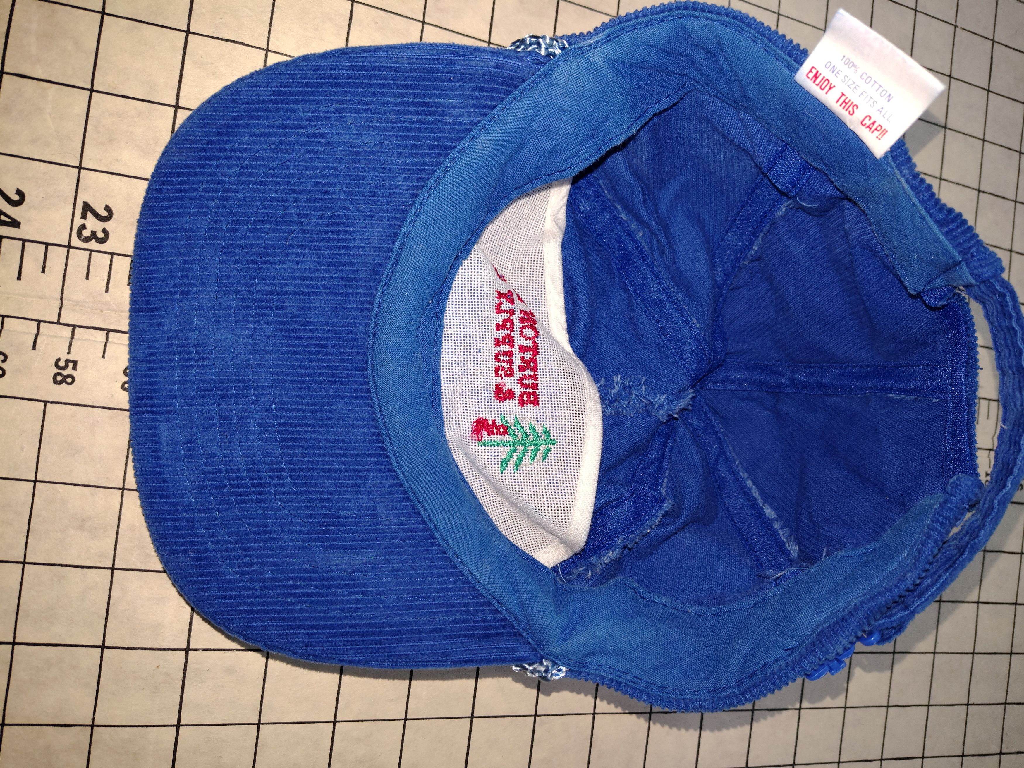 Otto Men's Blue 70's Vintage Burton Saw & Supply Co.Corduroy Hat Size ONE SIZE - 5 Thumbnail