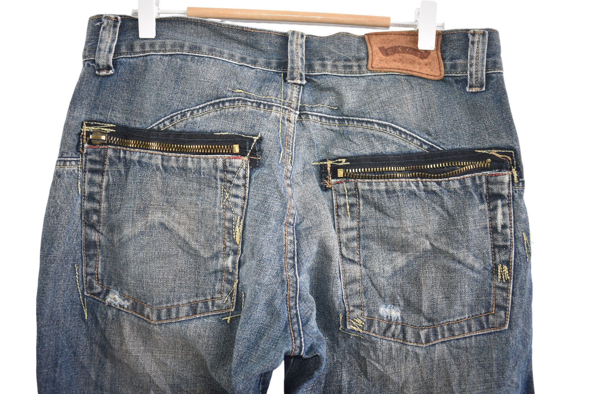 Japanese Brand × Oni Oni Denim Wide Leg Jeans W34 Size US 34 / EU 50 - 7 Thumbnail