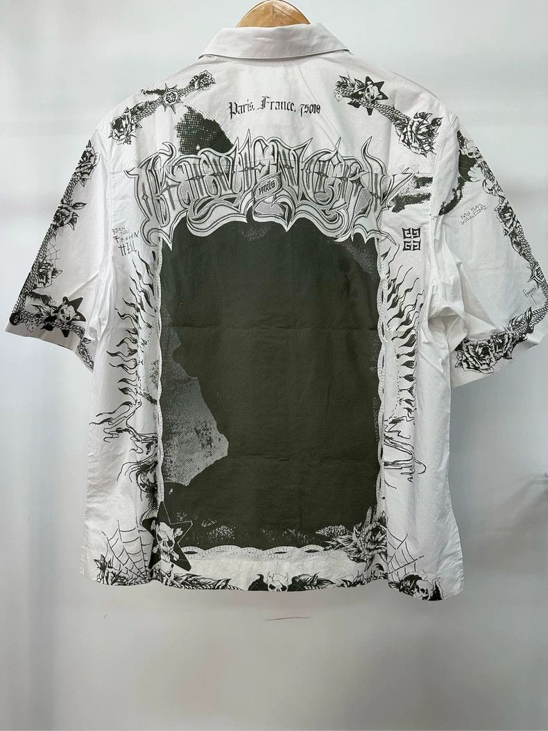 Givenchy Givenchy Size41 Graffiti Print Short Sleeve Shirt Size US M / EU 48-50 / 2 - 2 Thumbnail