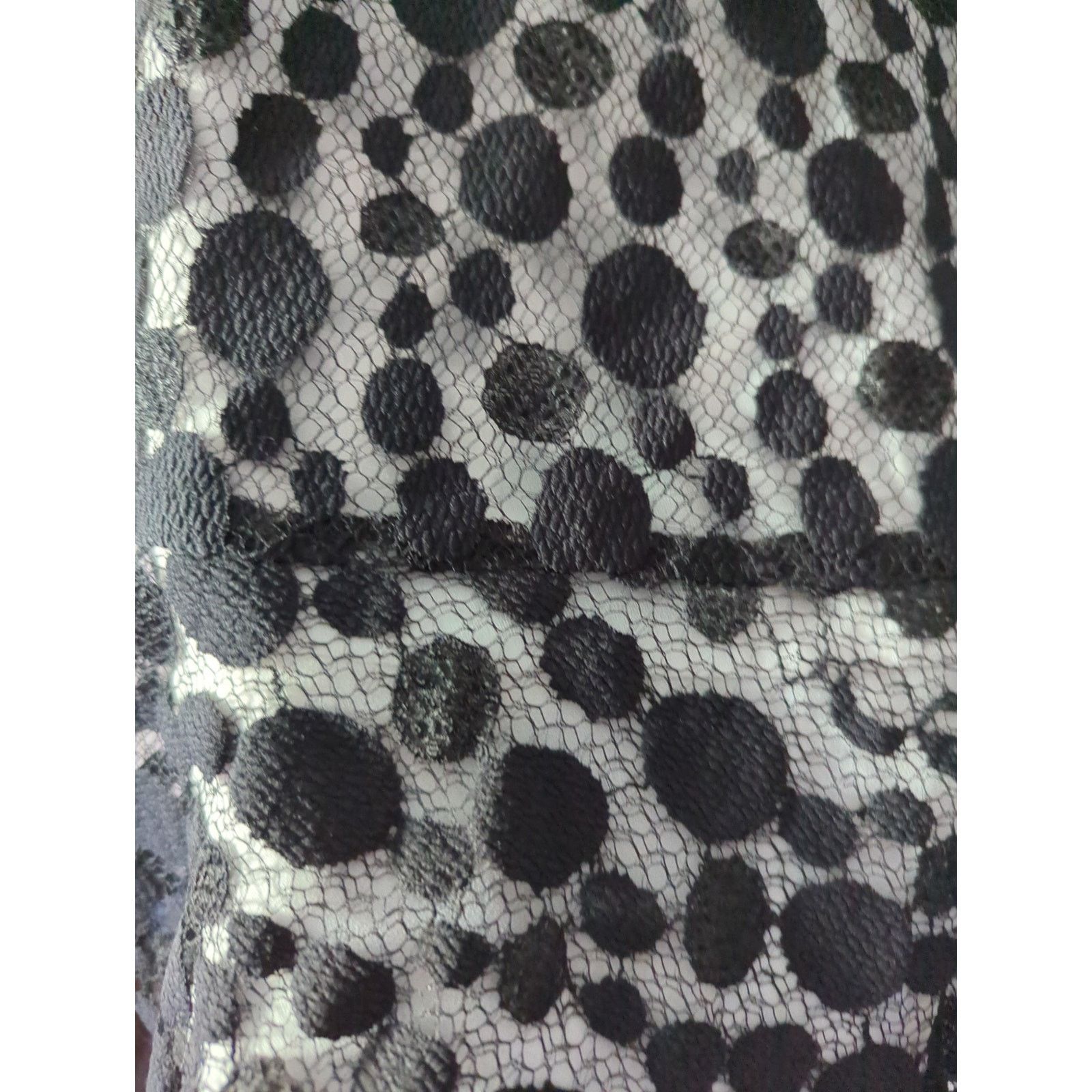 Other Vintage Drama Black Lace Overlay Pencil Skirt -Sz 2 Size 26" / US 2 / IT 38 - 2 Thumbnail
