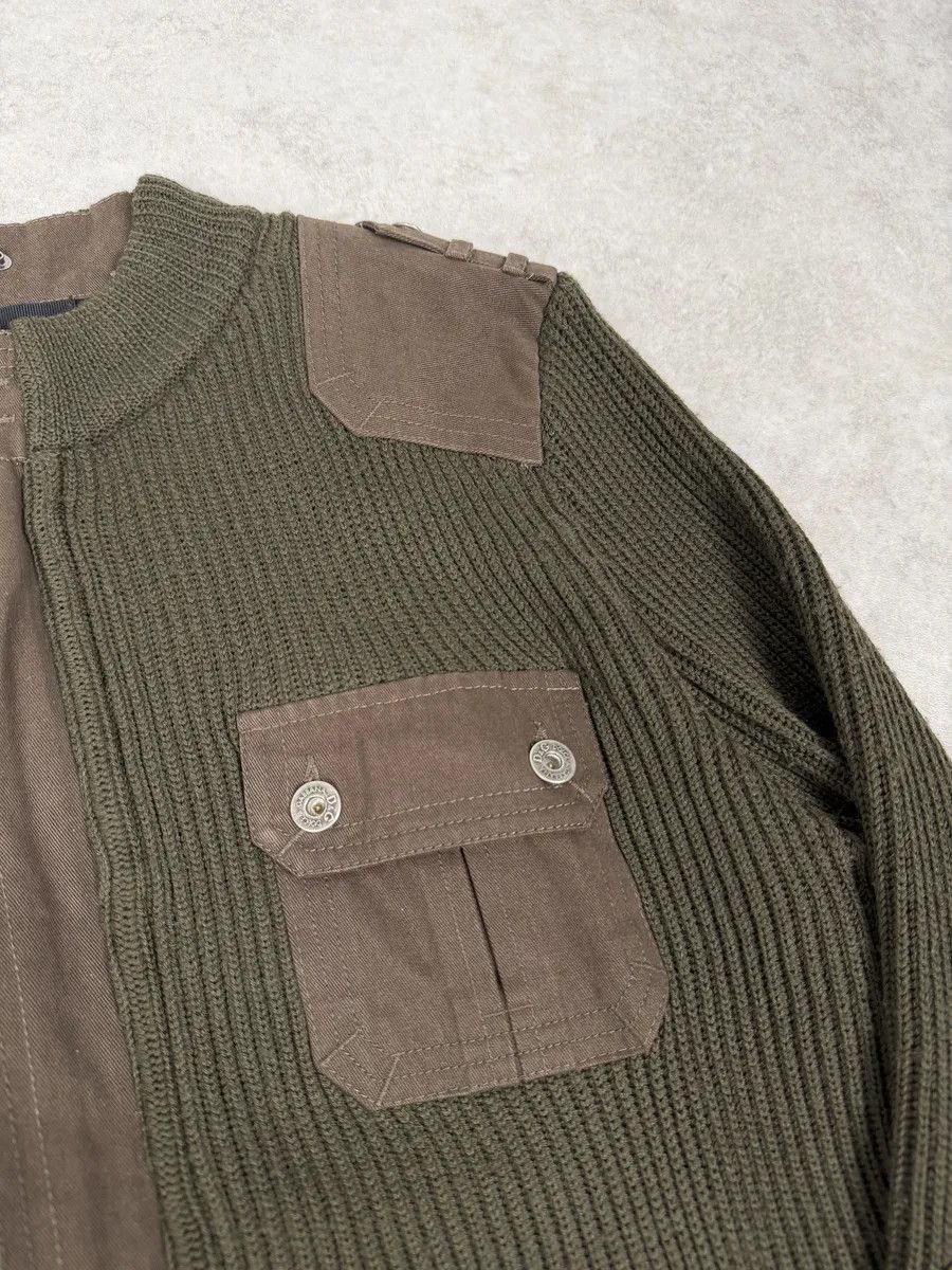 Dolce & Gabbana 2000s Dolce & Gabbana Military Green Two Tone Cargo Zip-up Sweater Size US M / EU 48-50 / 2 - 12 Thumbnail