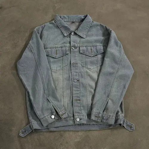 Japanese Brand Vintage street washed and distressed denim jacket coat Size US XL / EU 56 / 4 - 1 Thumbnail