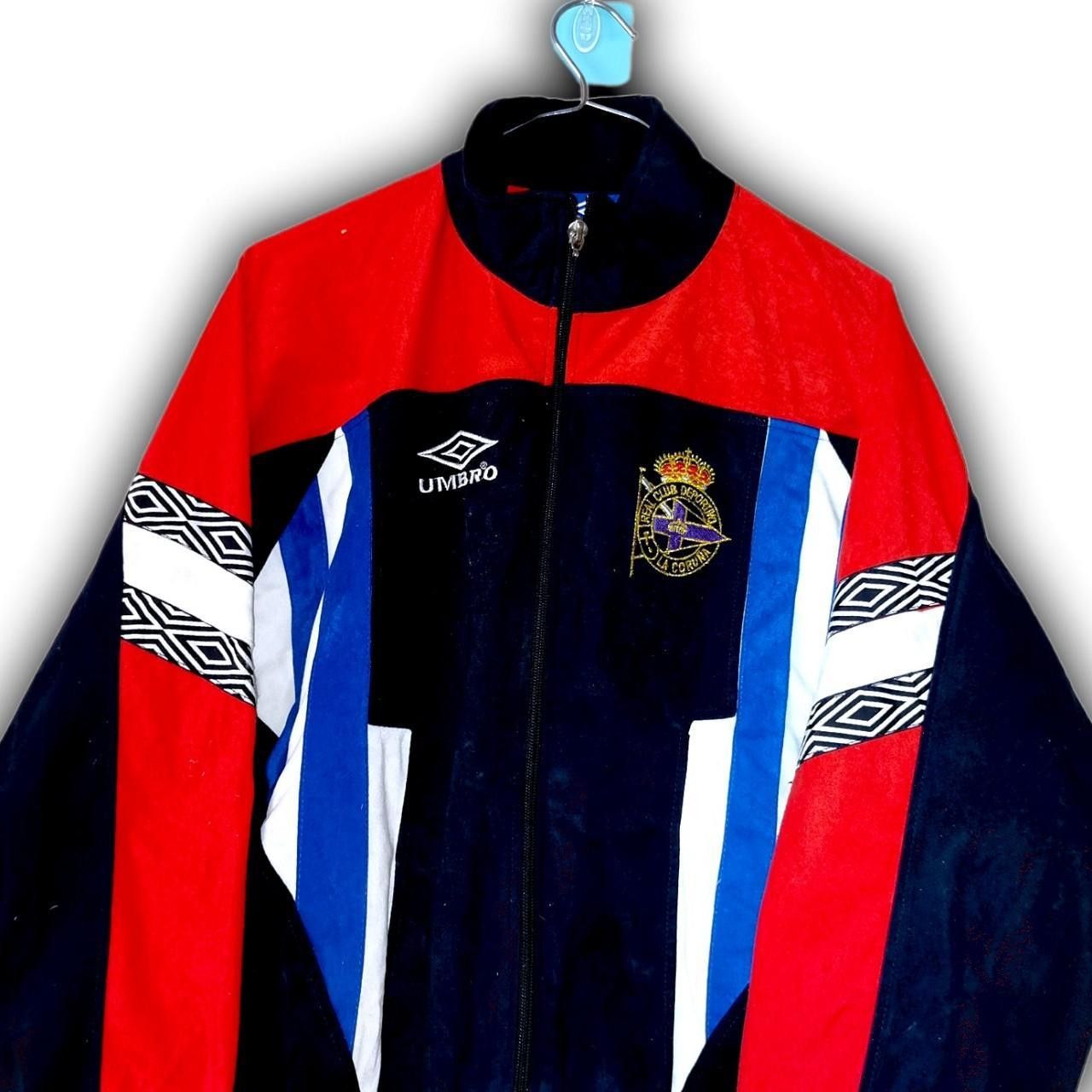 Umbro Deportivo LA Coruna Spain 90s Home Away Shirt Jersey jacket Size US M / EU 48-50 / 2 - 5 Thumbnail
