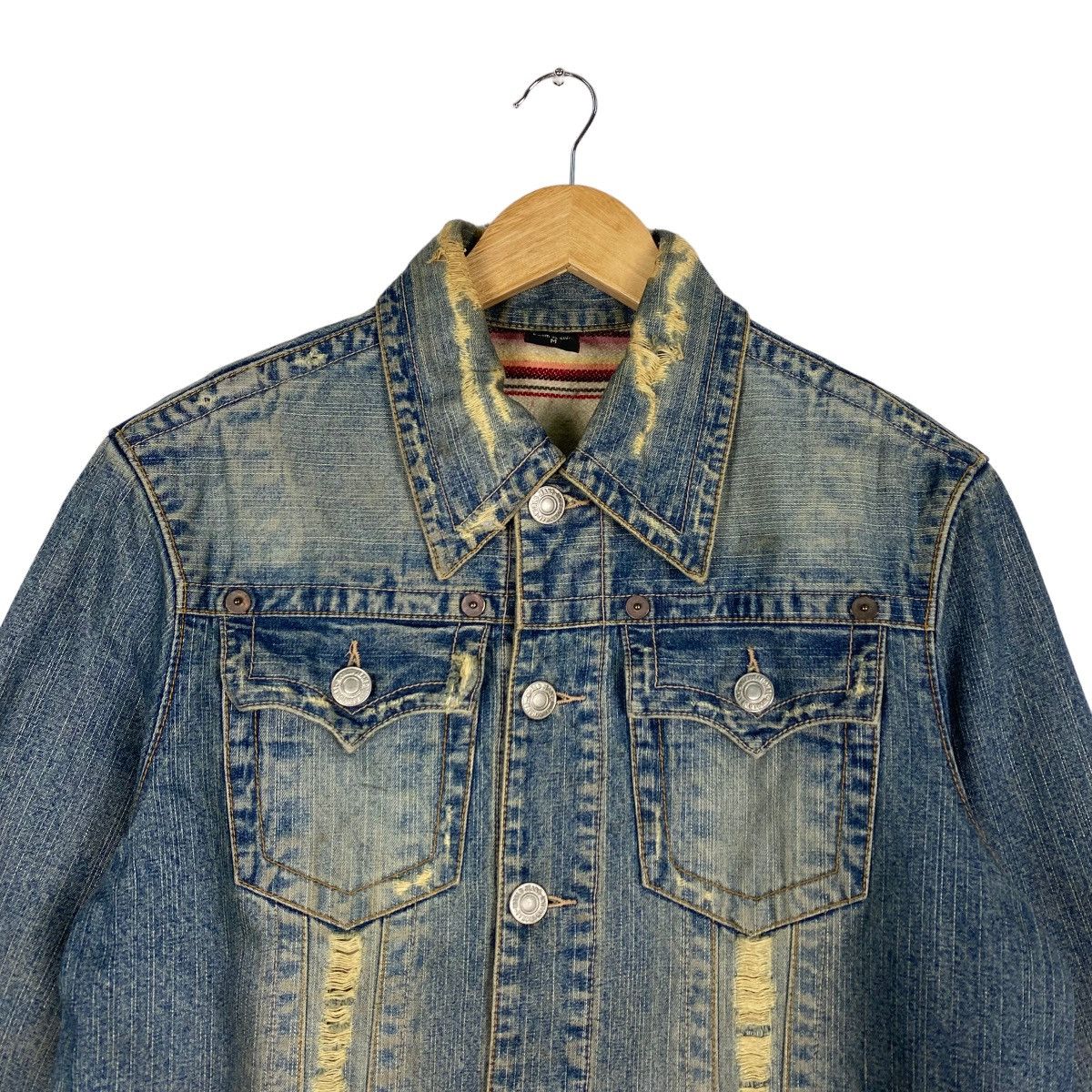 Japanese Brand Denim JK Style Distressed Denim Jacket Size US M / EU 48-50 / 2 - 4 Thumbnail