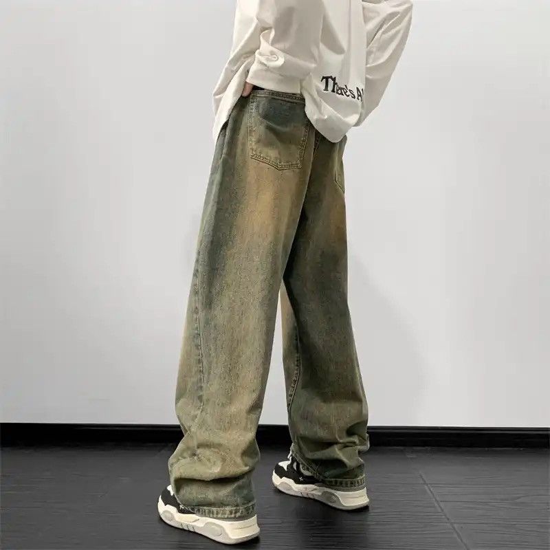 Japanese Brand Straight Denim Pants Harajuku Size US 33 - 3 Thumbnail