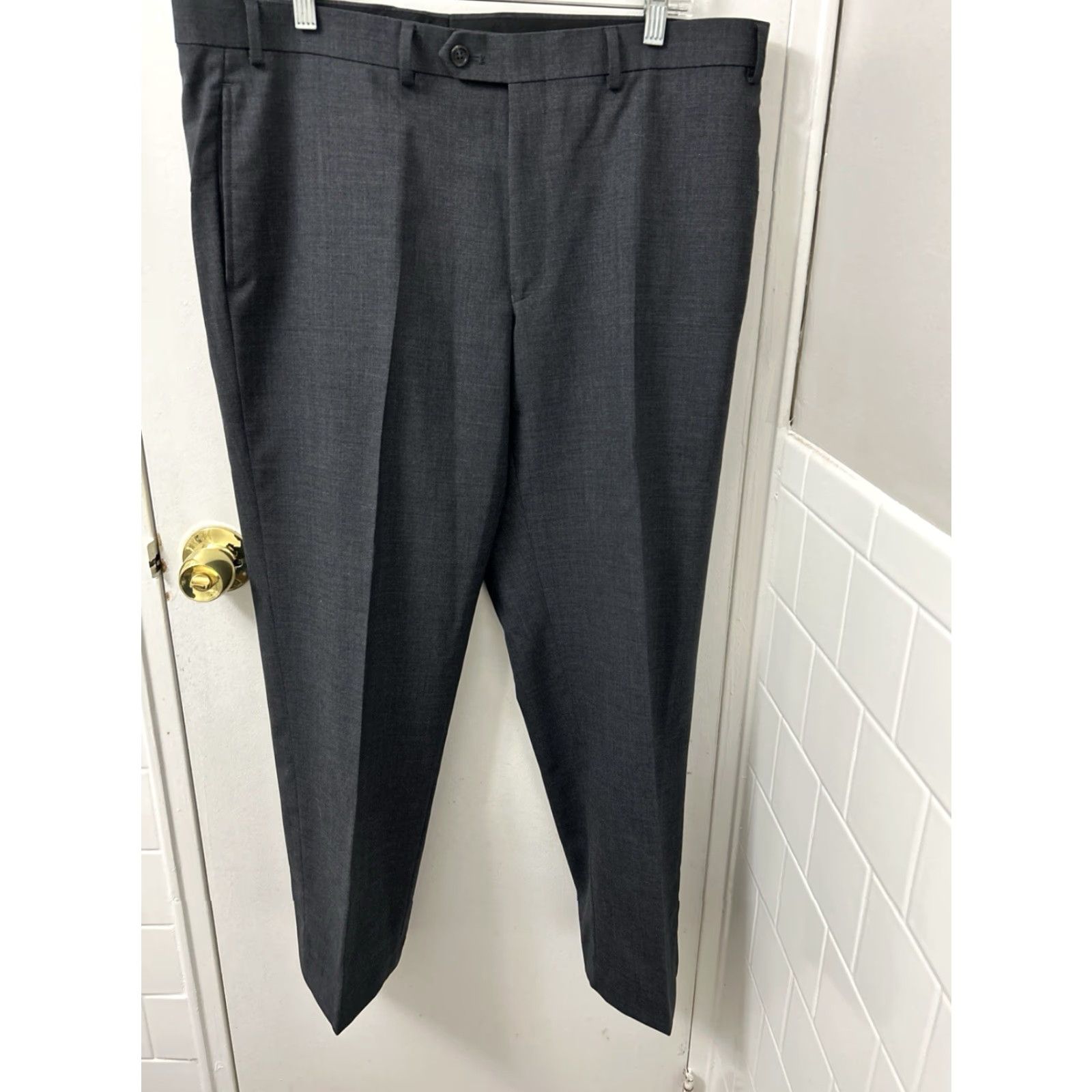Ralph Lauren Lauren Ralph Lauren Total Comfort Pants Mens 38x30 Gray Wool Dress Pants Business Workwear N/A Size US 38 / EU 54 - 2 Thumbnail