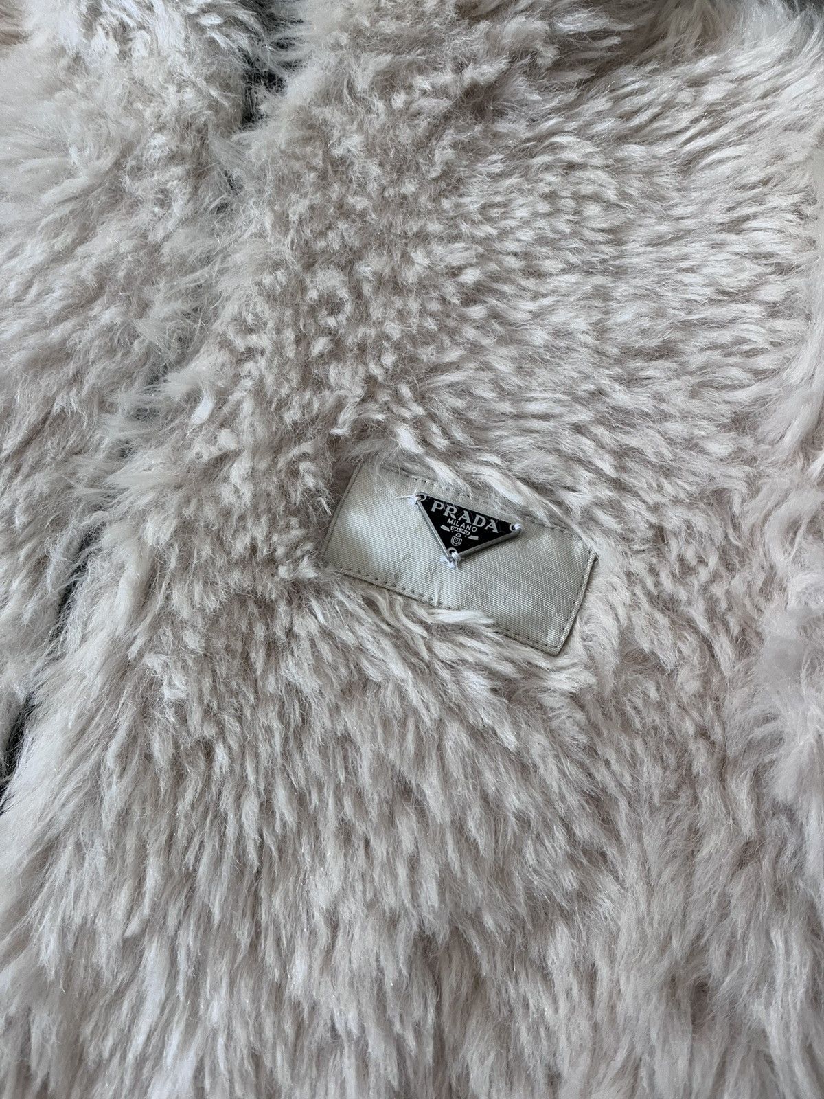 Prada Prada Alpaca Mohair fur jacket white very rare Size XL / US 12-14 / IT 48-50 - 2 Thumbnail