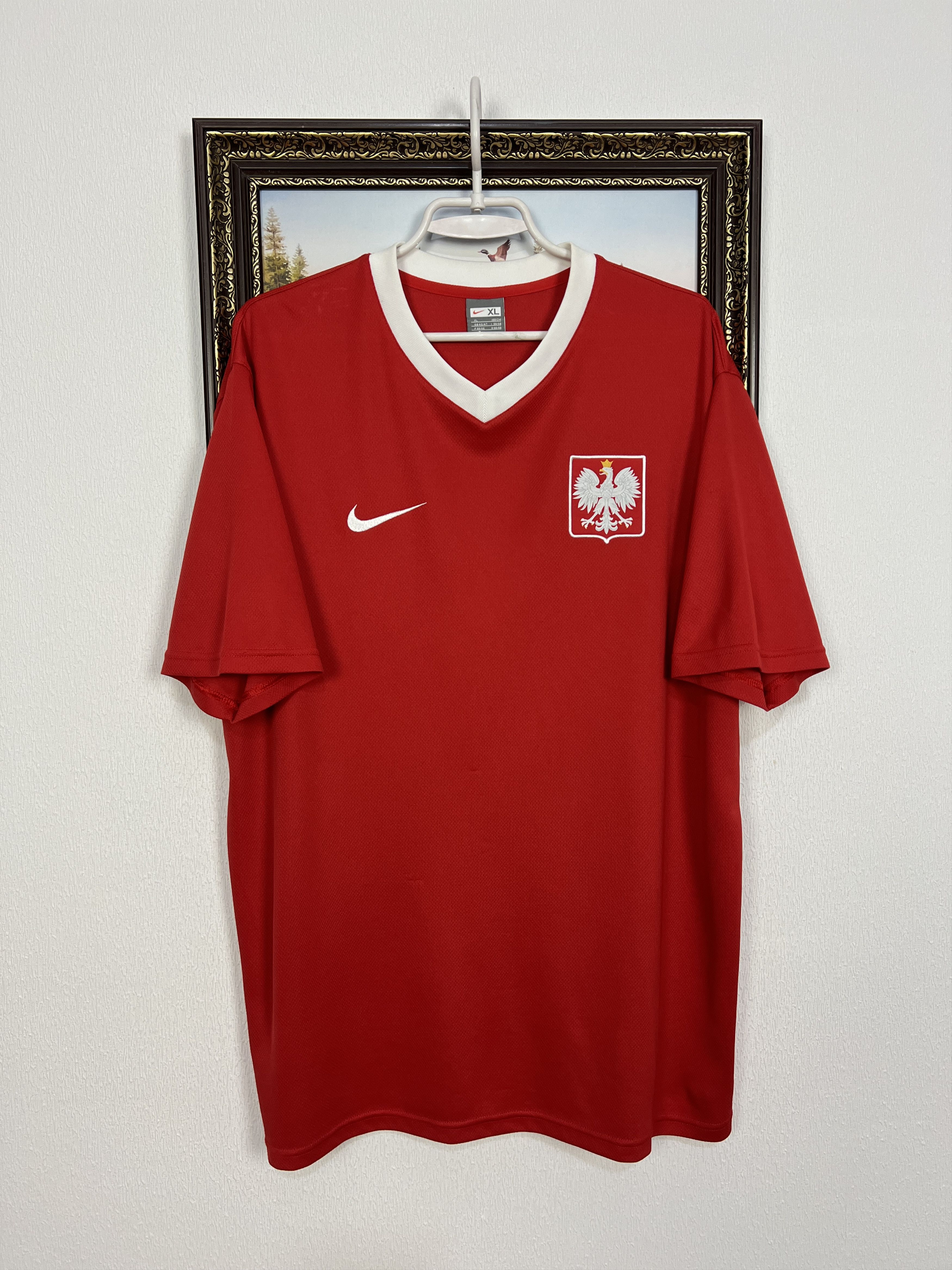 Nike Poland Away football shirt Soccer Jersey National Trikot Size US XL / EU 56 / 4 - 1 Thumbnail