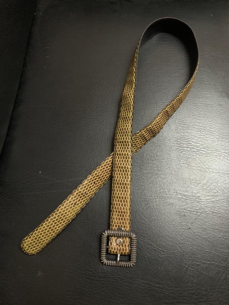 If Six Was Nine × Japanese Brand × Le Grande Bleu (L.G.B.) Brown snakeskin belt Size ONE SIZE - 1 Thumbnail