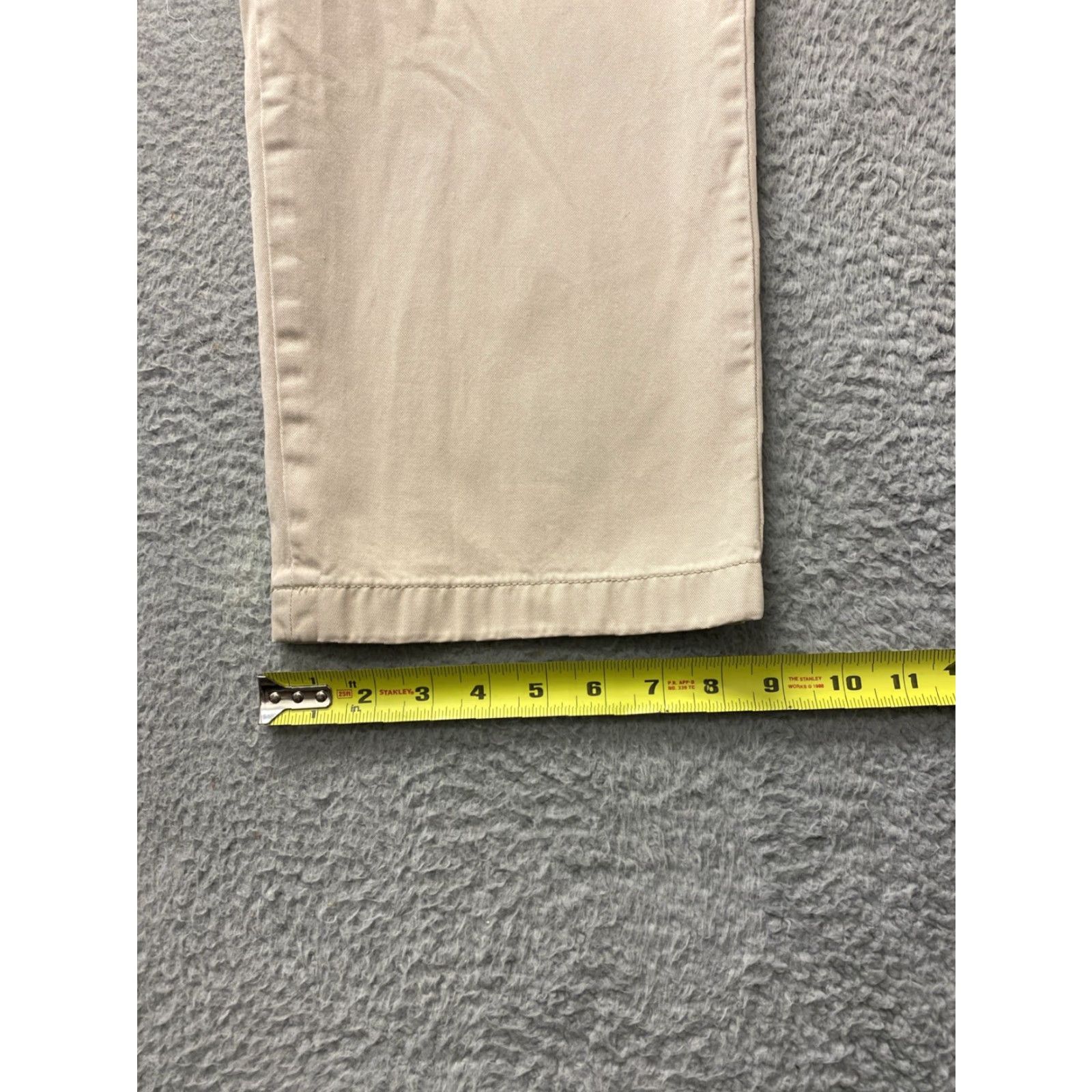 Nautica Nautica Chino Pants Men's 34x32 Beige Cotton /0108 Flat Front Logo Nautical Straight Leg Regular Fit Size US 34 / EU 50 - 7 Thumbnail