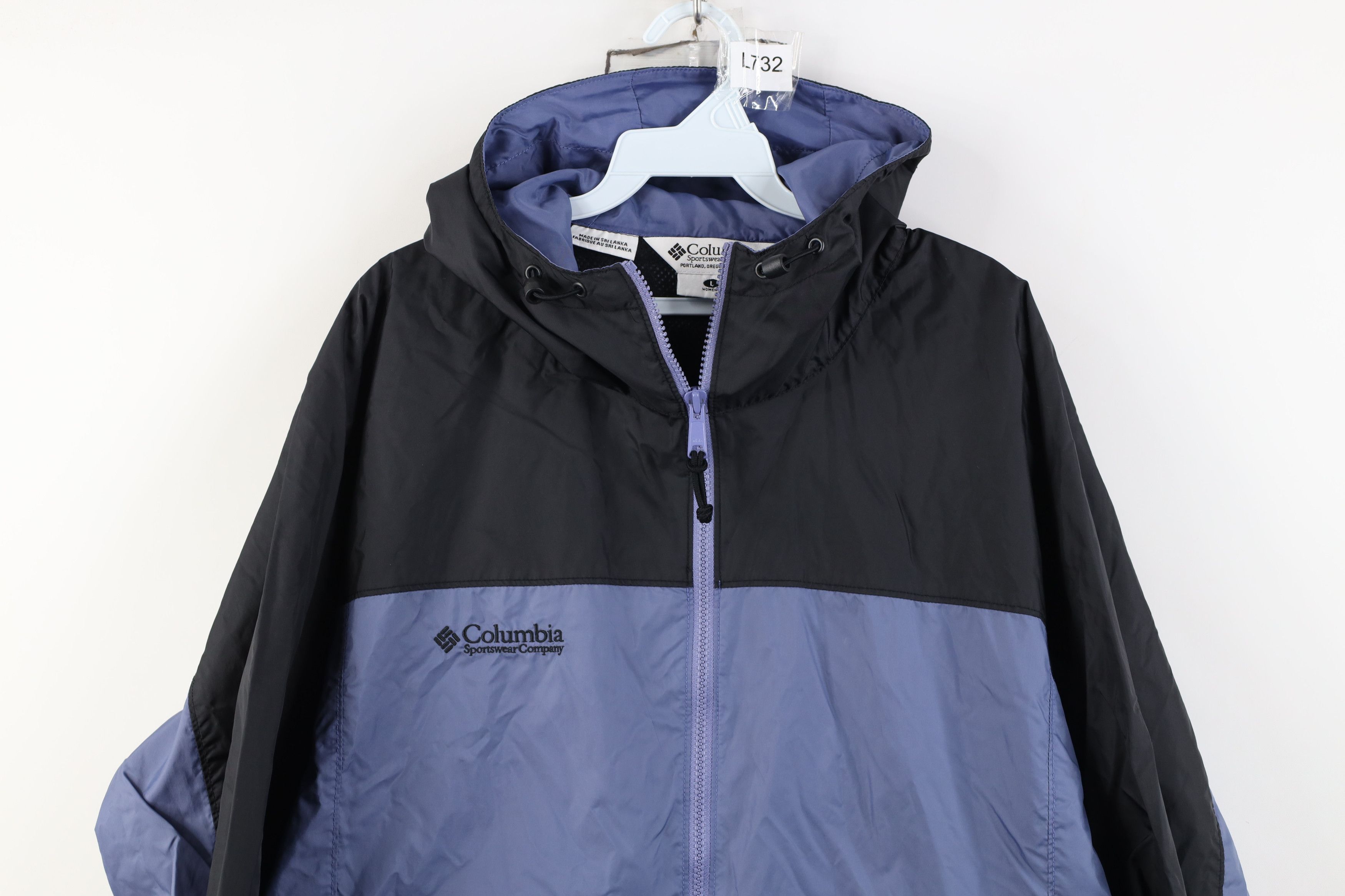 Columbia Vintage 90s Columbia Packable Hooded Rain Windbreaker Jacket Size L / US 10 / IT 46 - 2 Thumbnail