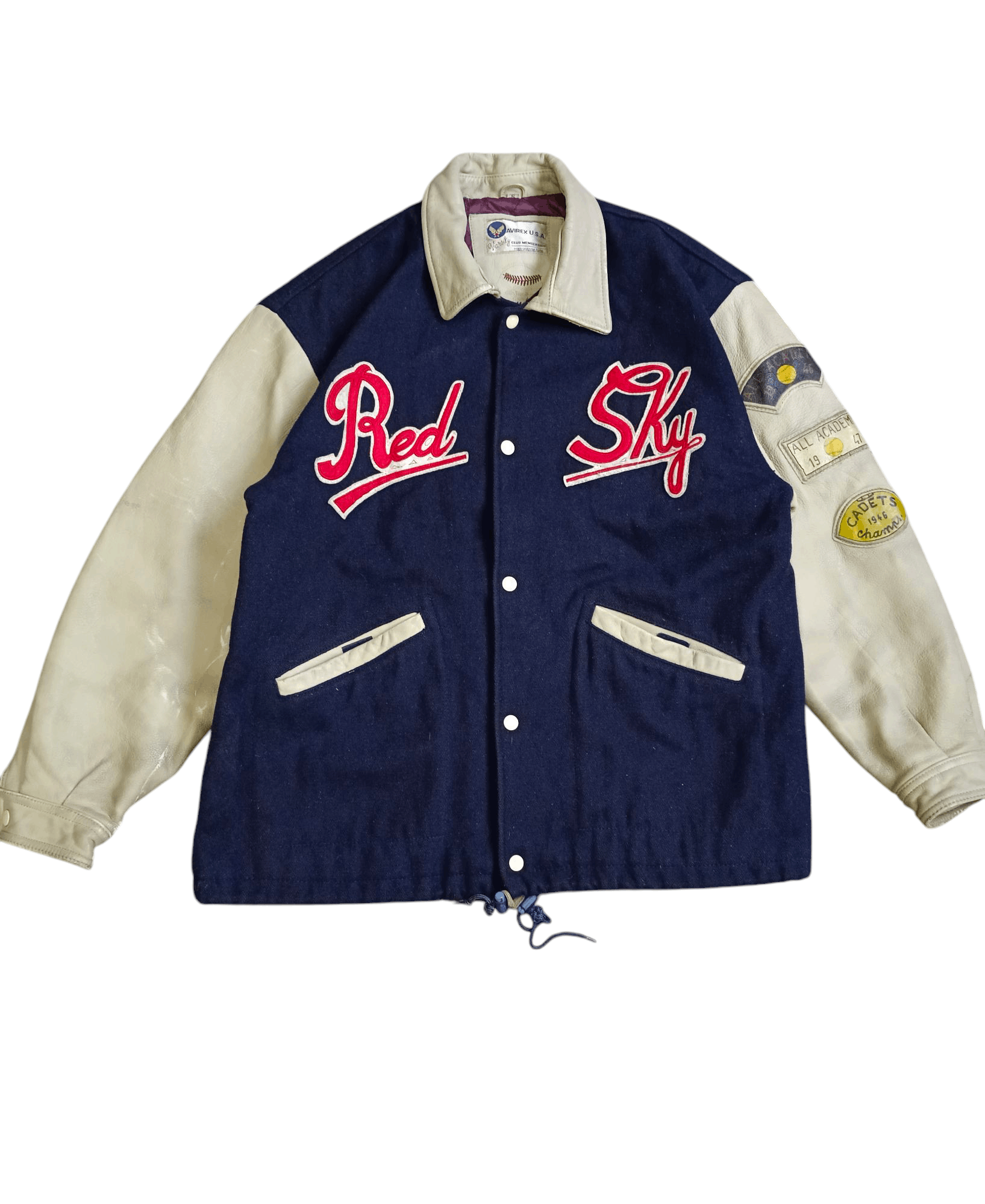 Avirex VINTAGE RED SKY AVIREX RED INDIAN VARSITY JACKET Size US S / EU 44-46 / 1 - 1 Thumbnail