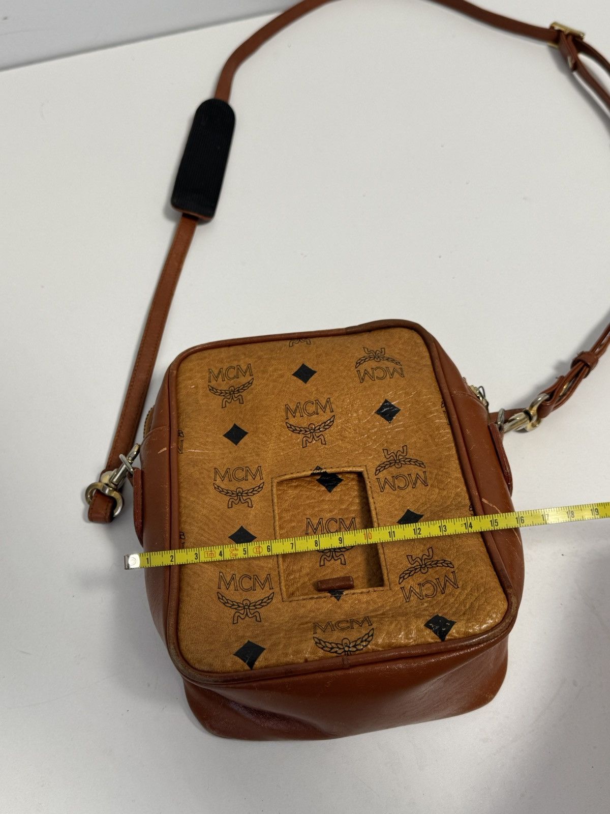 MCM MCM Visetos Shoulder Bag Crossbody Bag Brown Logo Leather Size ONE SIZE - 25 Thumbnail