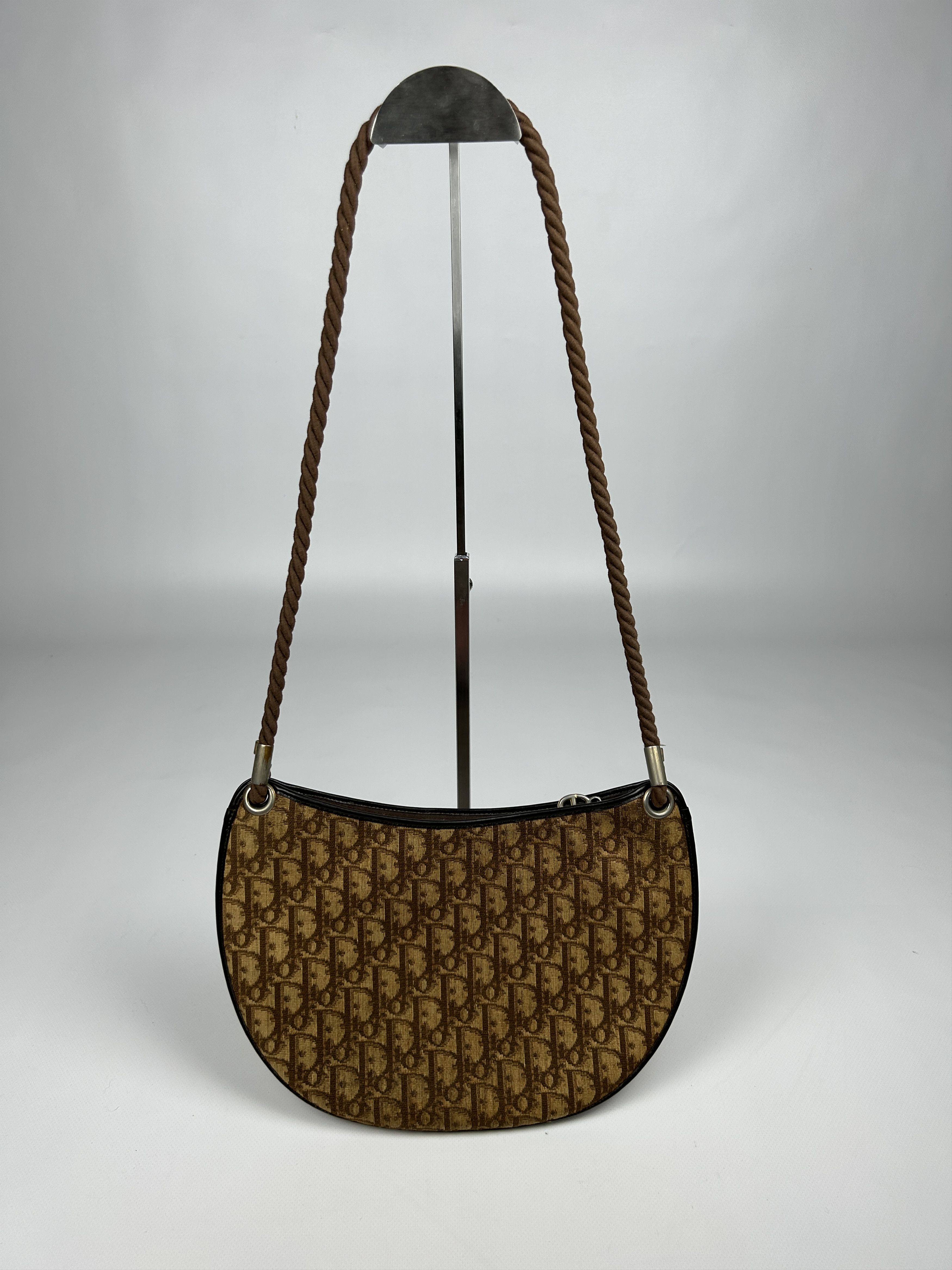 Dior Vintage 80s Dior trotter oblique monogram rope shoulder bag Size ONE SIZE - 2 Thumbnail