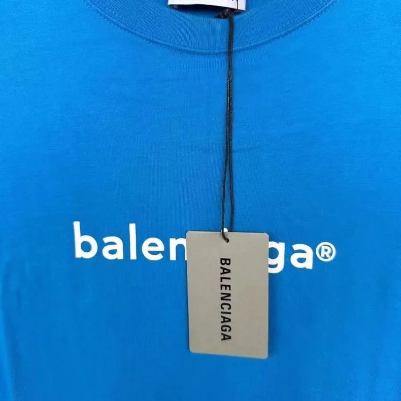 Other Balenciaga Klein Blue Slogan Short Sleeve Size US XS / EU 42 / 0 - 3 Thumbnail