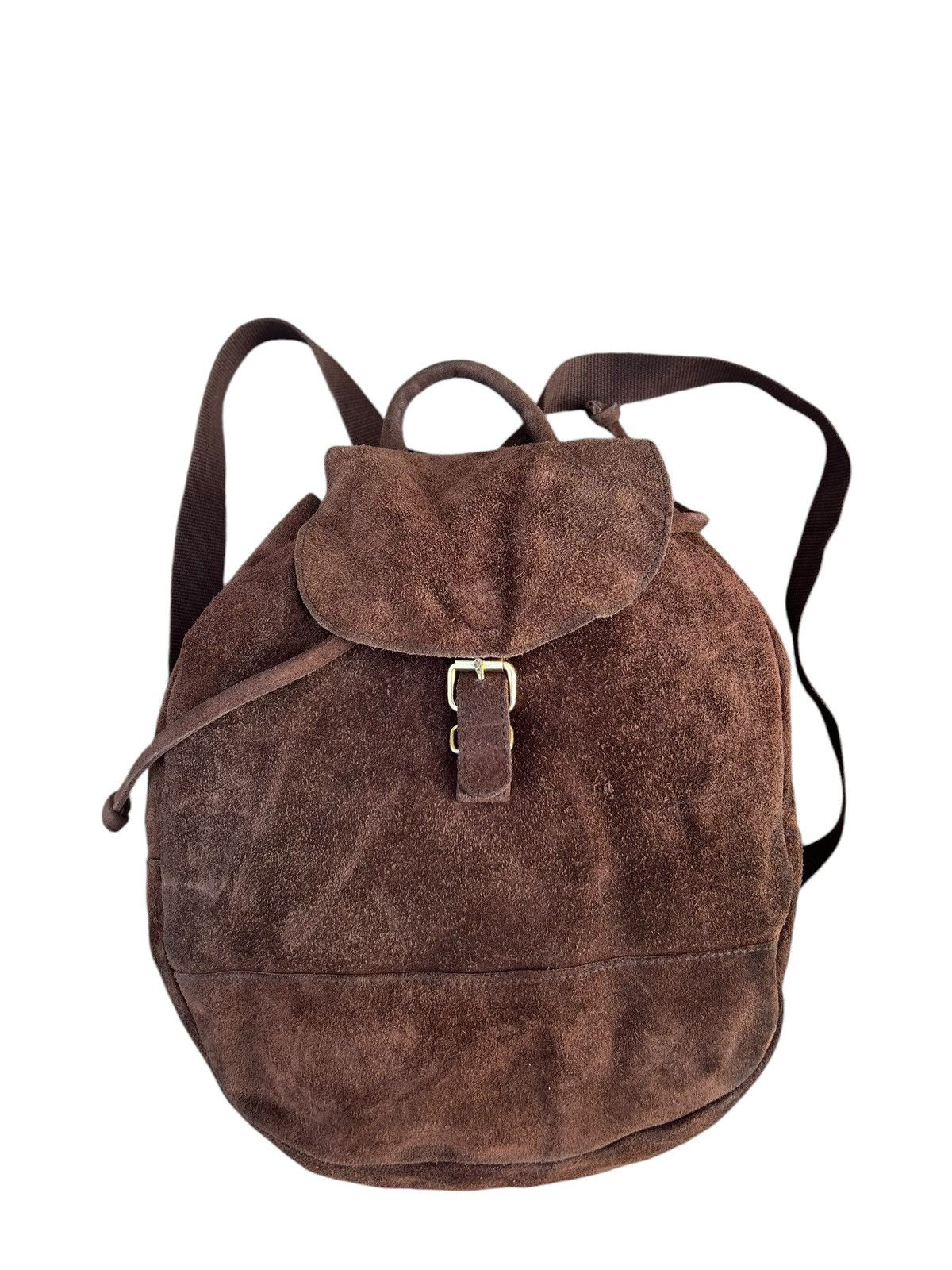Leather Vintage 90s VIA DEMIZON Japan Suede Leather Backpack Bag Size ONE SIZE - 6 Thumbnail