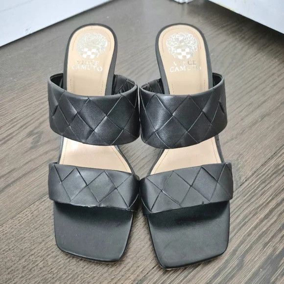 Vince Camuto Candiala Leather Heeled Slides Size US 9.5 / IT 39.5 - 7 Thumbnail