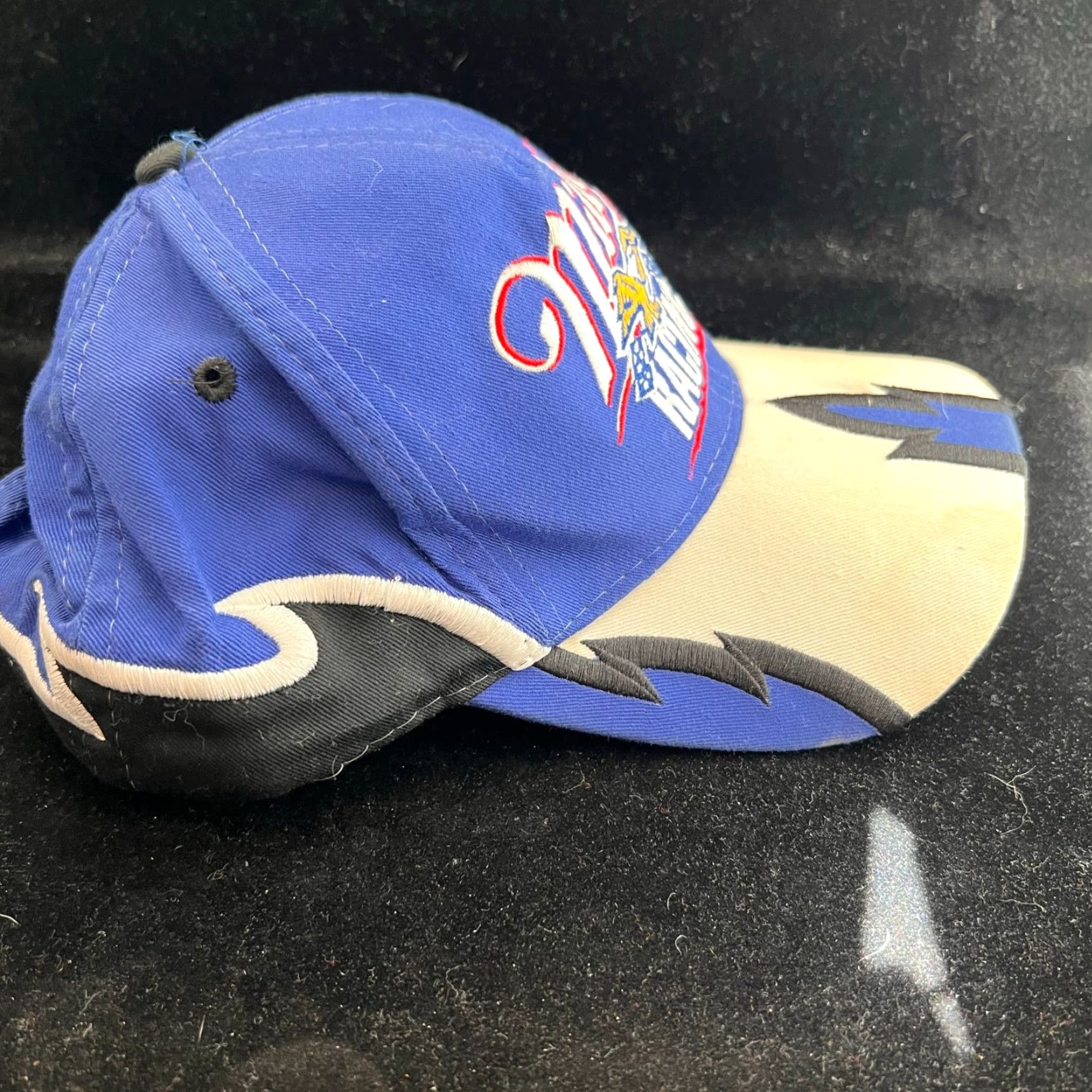 Vintage VINTAGE Miller Racing Hat Adult One Size Blue Snap Back Shark Tooth 1995 80s 90s Beer Men Mens Size ONE SIZE - 4 Thumbnail