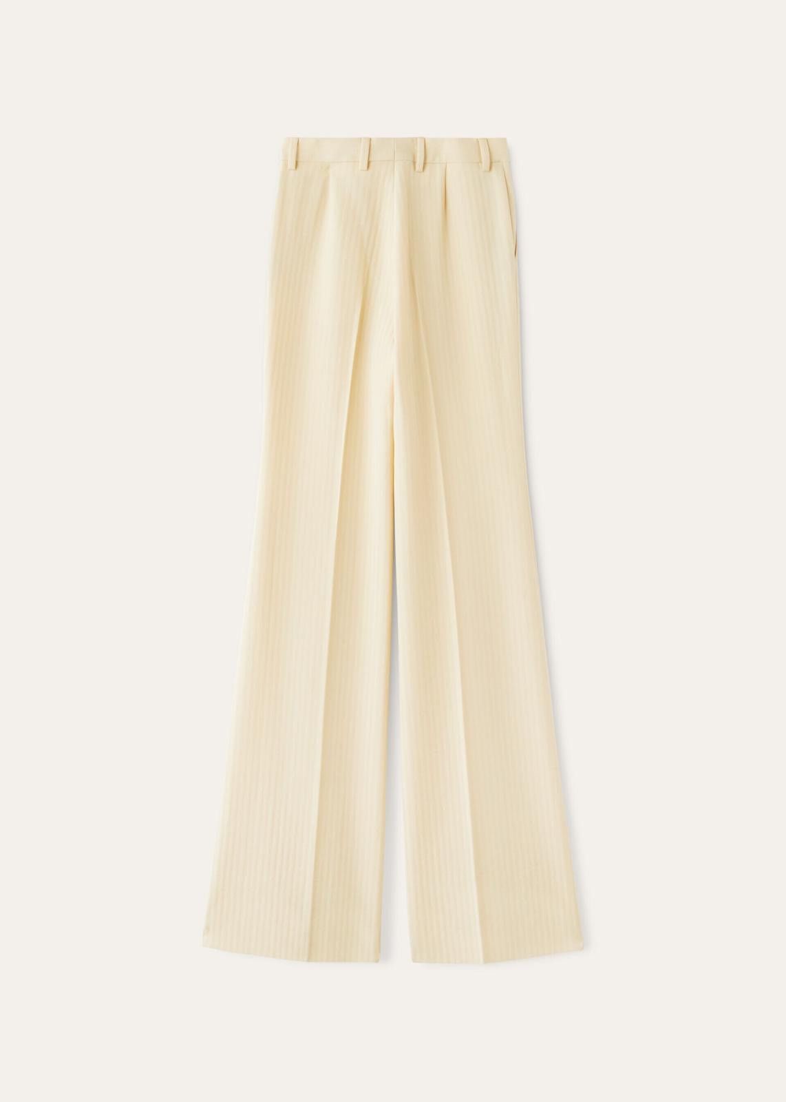 Loro Piana o1srvl11e0425 FAO0424 Jose Wool Trouser in Ivory Size 26" / US 2 / IT 38 - 2 Thumbnail