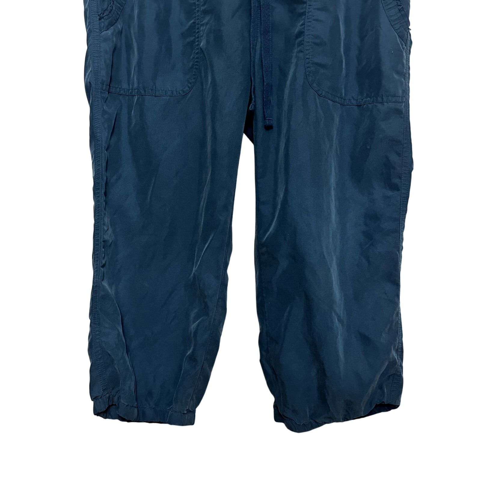 Loft Loft Lounge Capri Pants Drawstring Pull On Blue Women's 6 Size 28" / US 6 / IT 42 - 3 Thumbnail